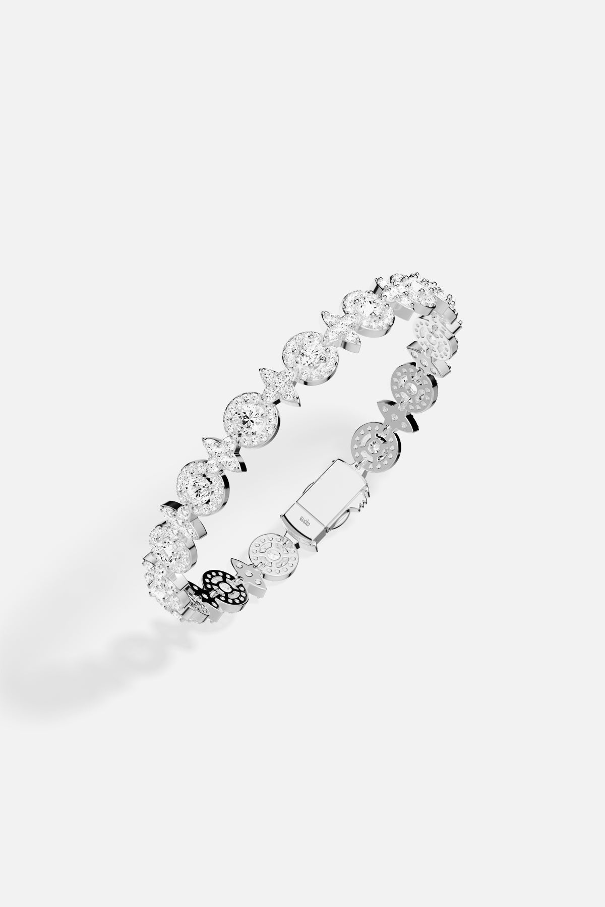 Bracelet APM, éclat lumineux et finition rhodiée pour une élégance intemporelle.