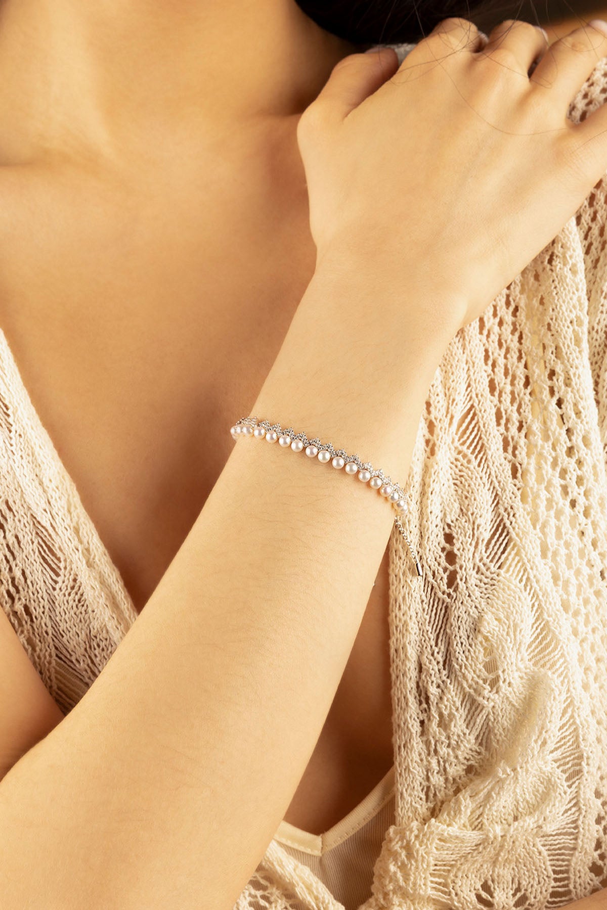 APM Monaco Bracelet Ajustable Up and Down avec perles