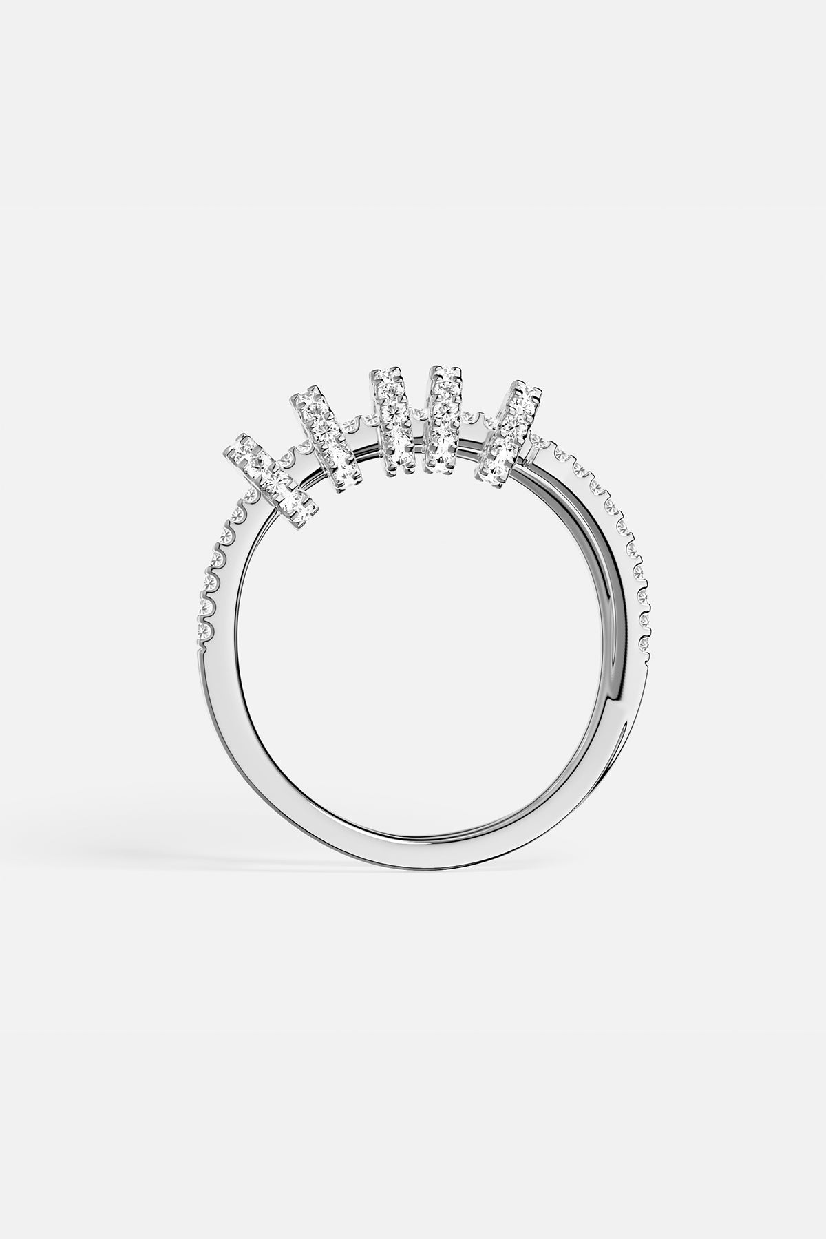 APM Monaco Bague Double avec Anneaux en Argent