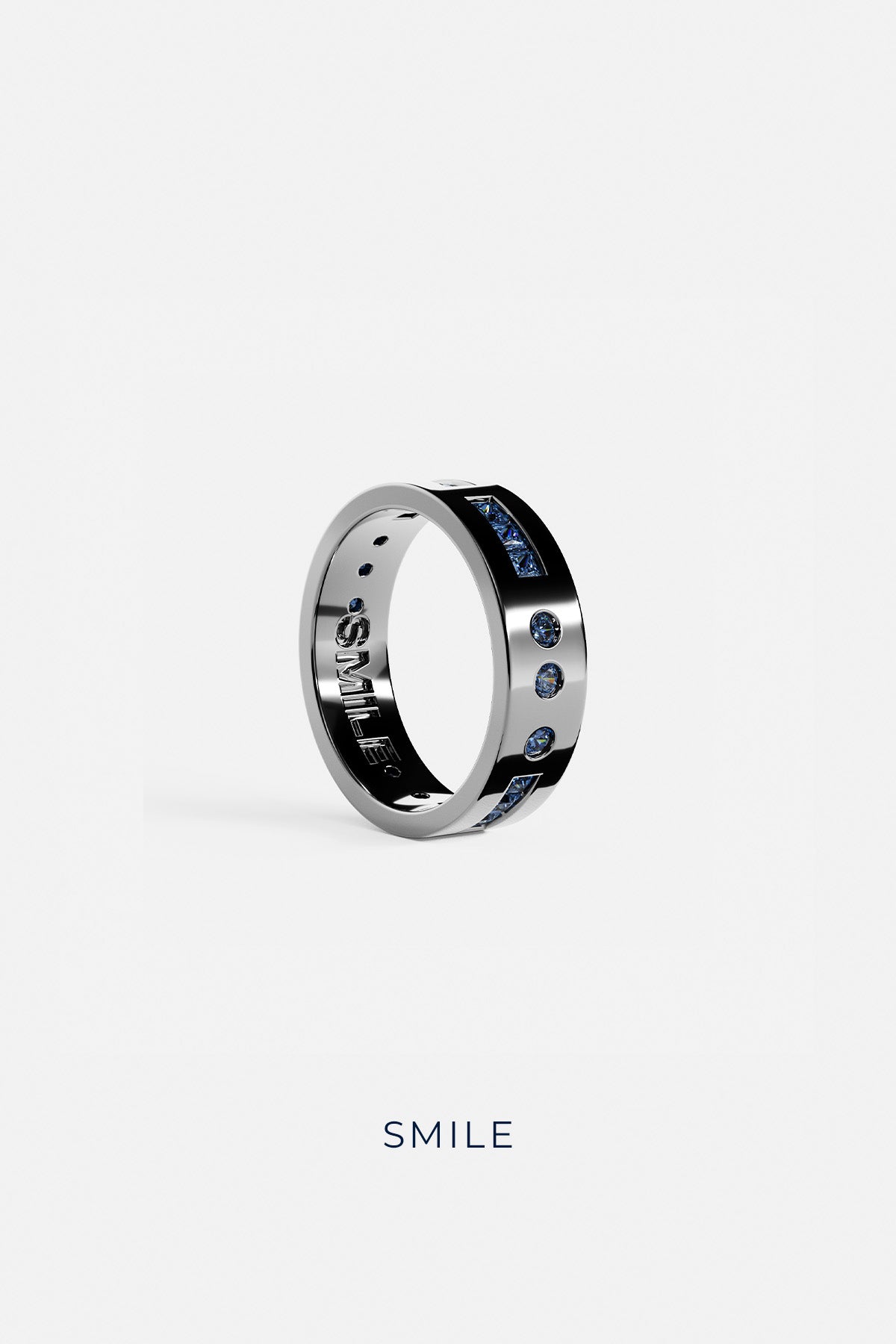 Bague Code Morse Smile Bleue