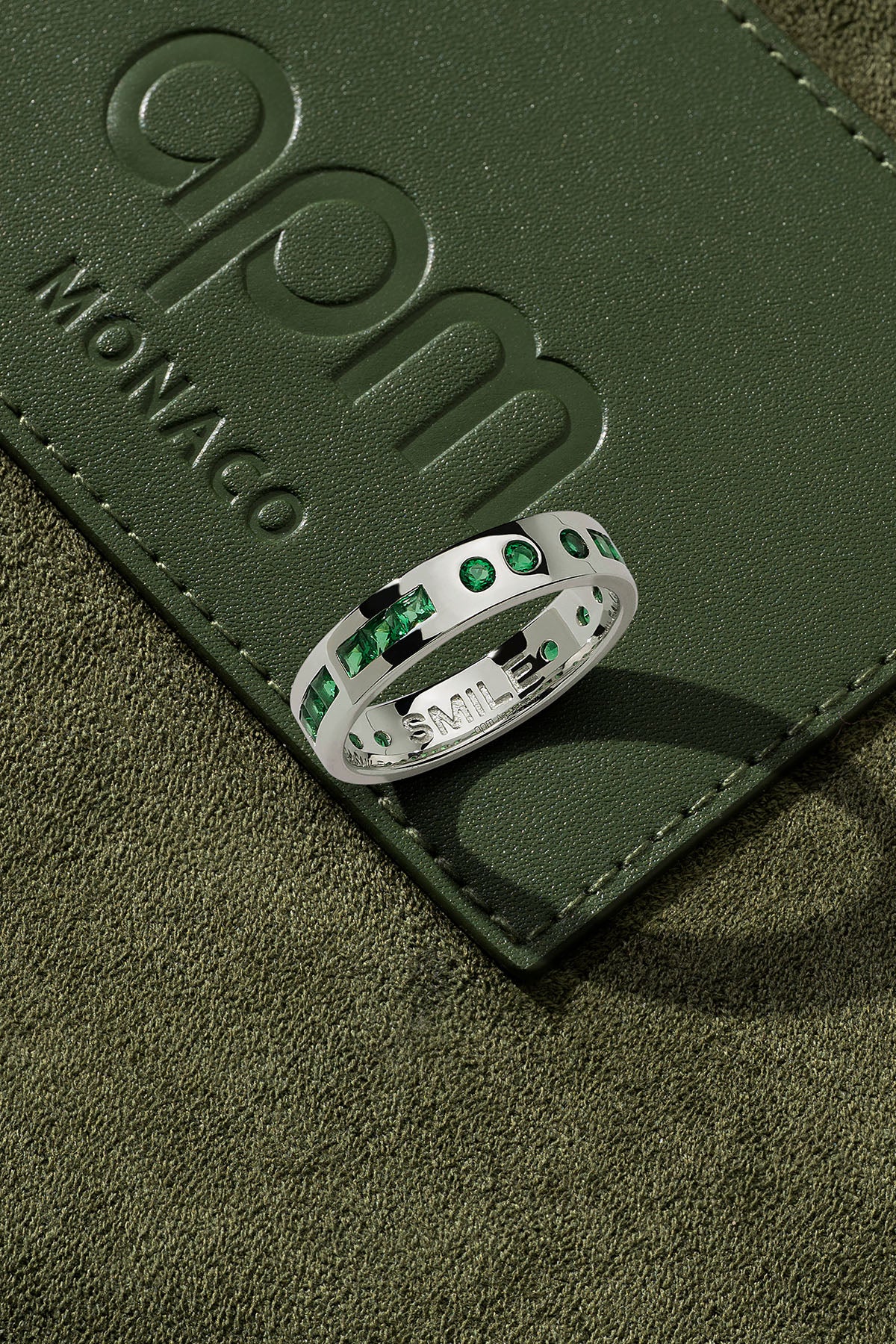 APM Monaco Bague Morse Code Smile en Argent