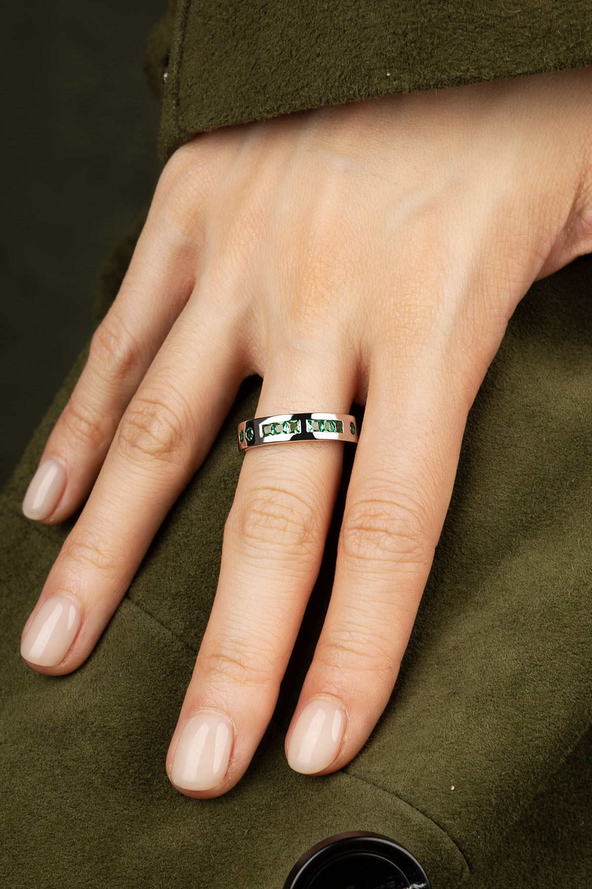 APM Monaco Bague Morse Code Smile en Argent