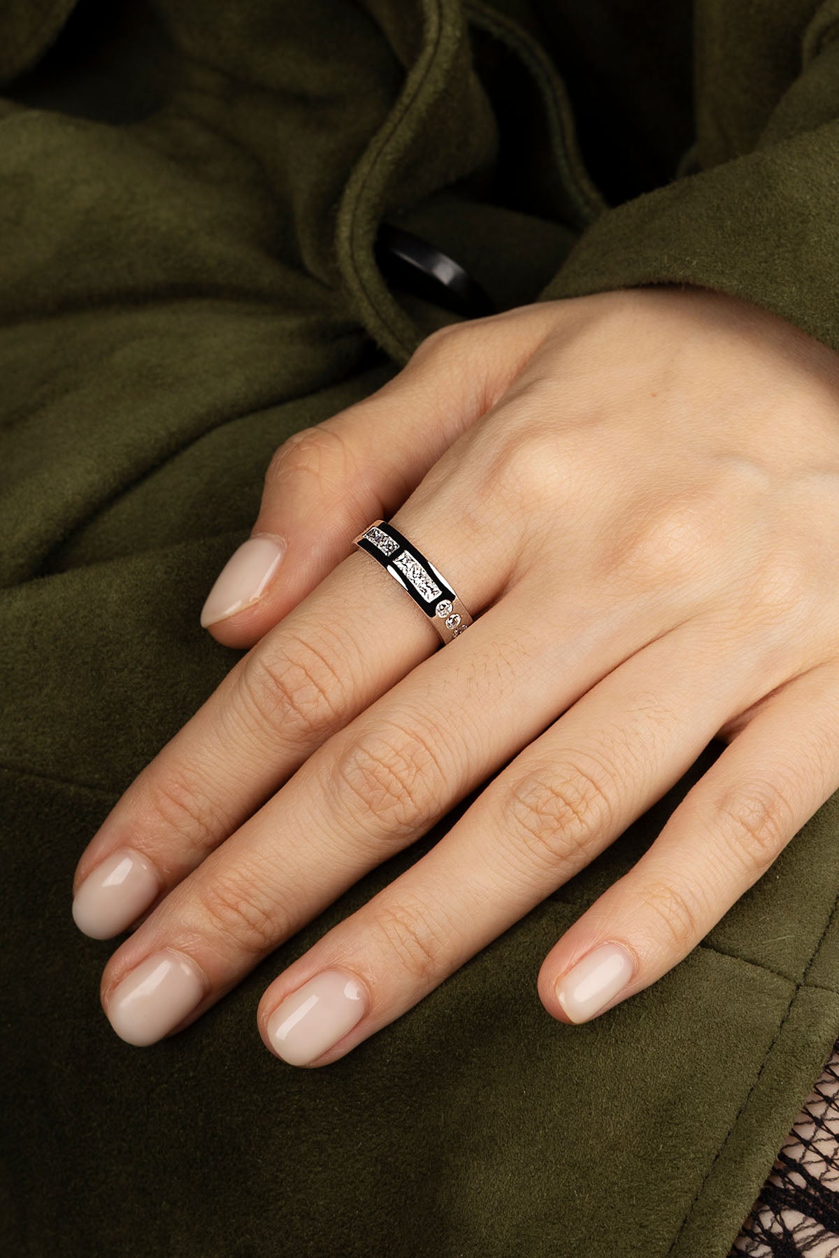 APM Monaco Bague Morse Code SMILE