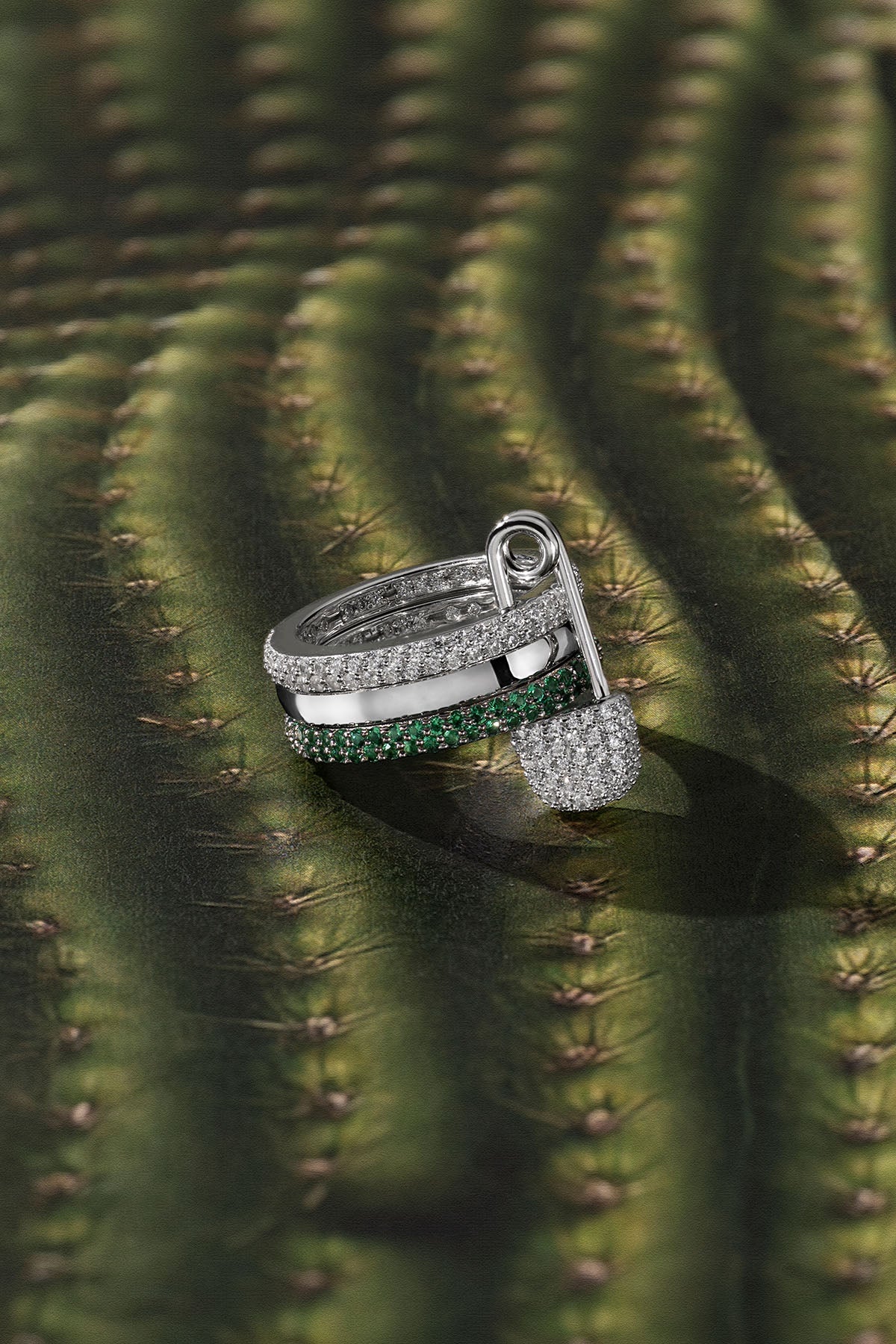 APM Monaco Bague Épingle Love Smile Bonheur en Argent