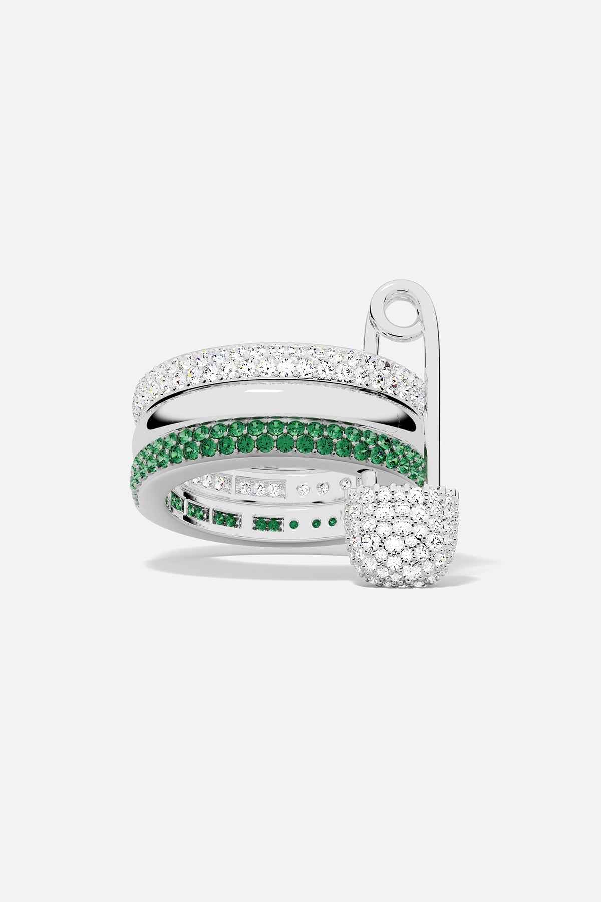 APM Monaco Bague Épingle Love Smile Bonheur en Argent