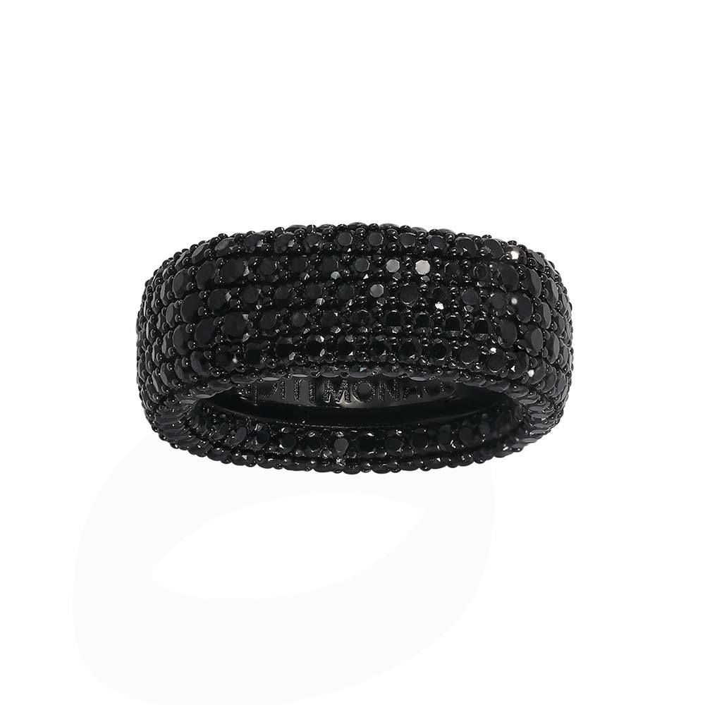 Bague Pavé Noire - APM Monaco