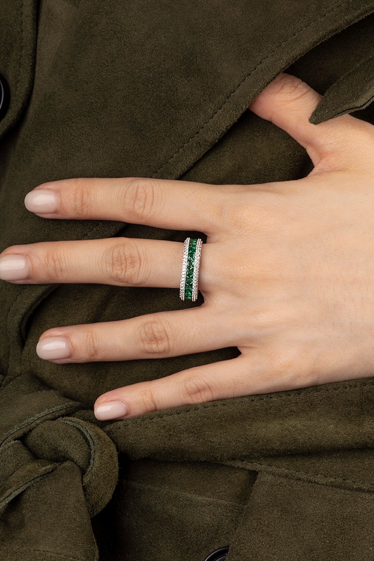 APM Monaco Bague Pavé en Argent