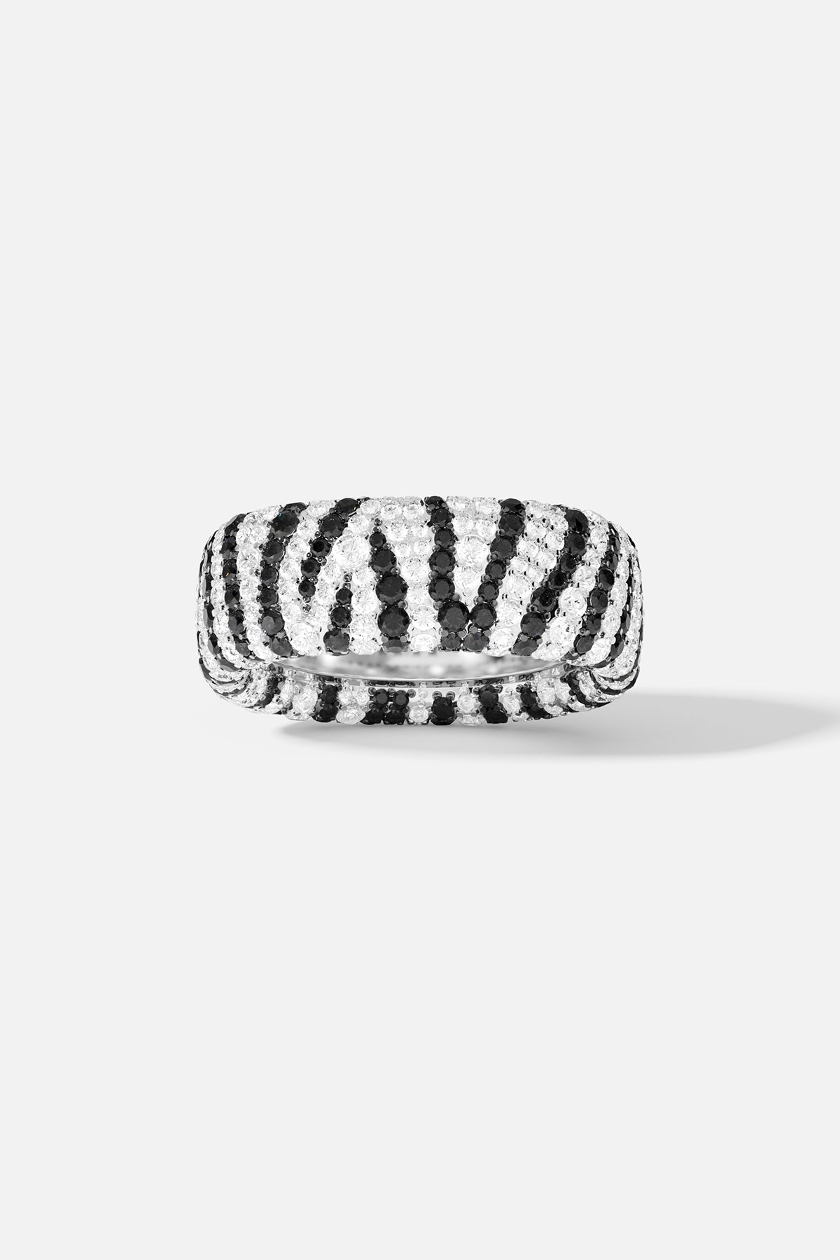 APM Monaco Bague Zèbre en Argent