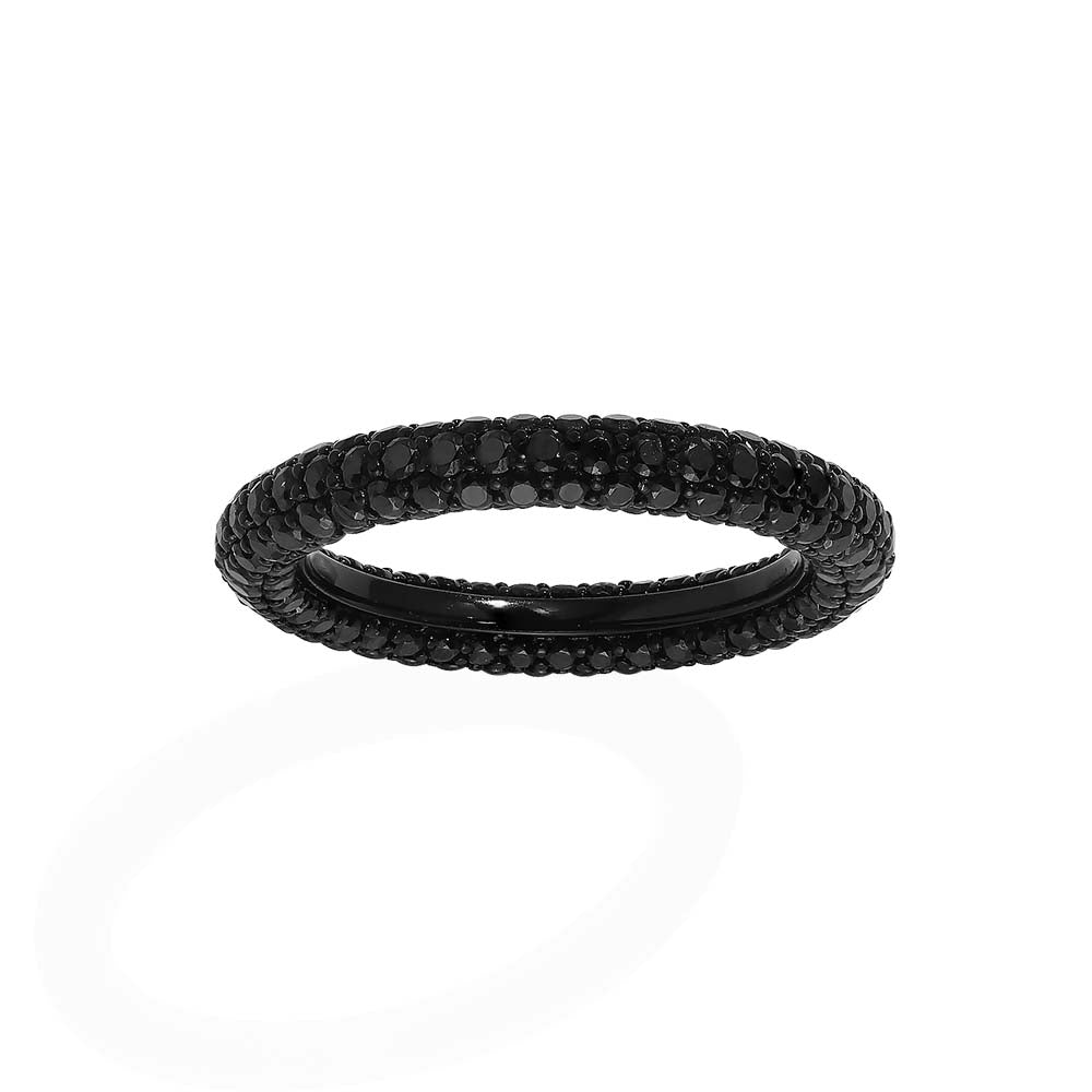 Bague Pavé Noire - APM Monaco