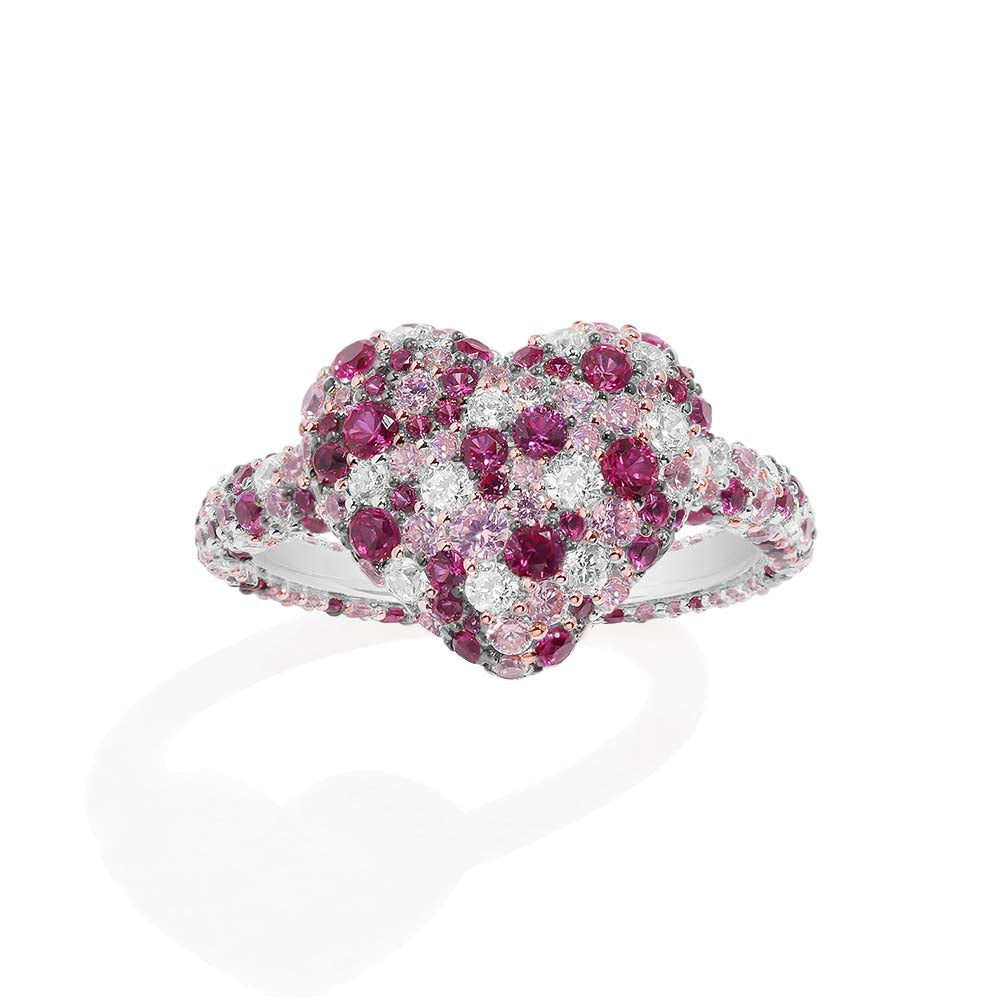 Bague Cœur Fuchsia - APM Monaco