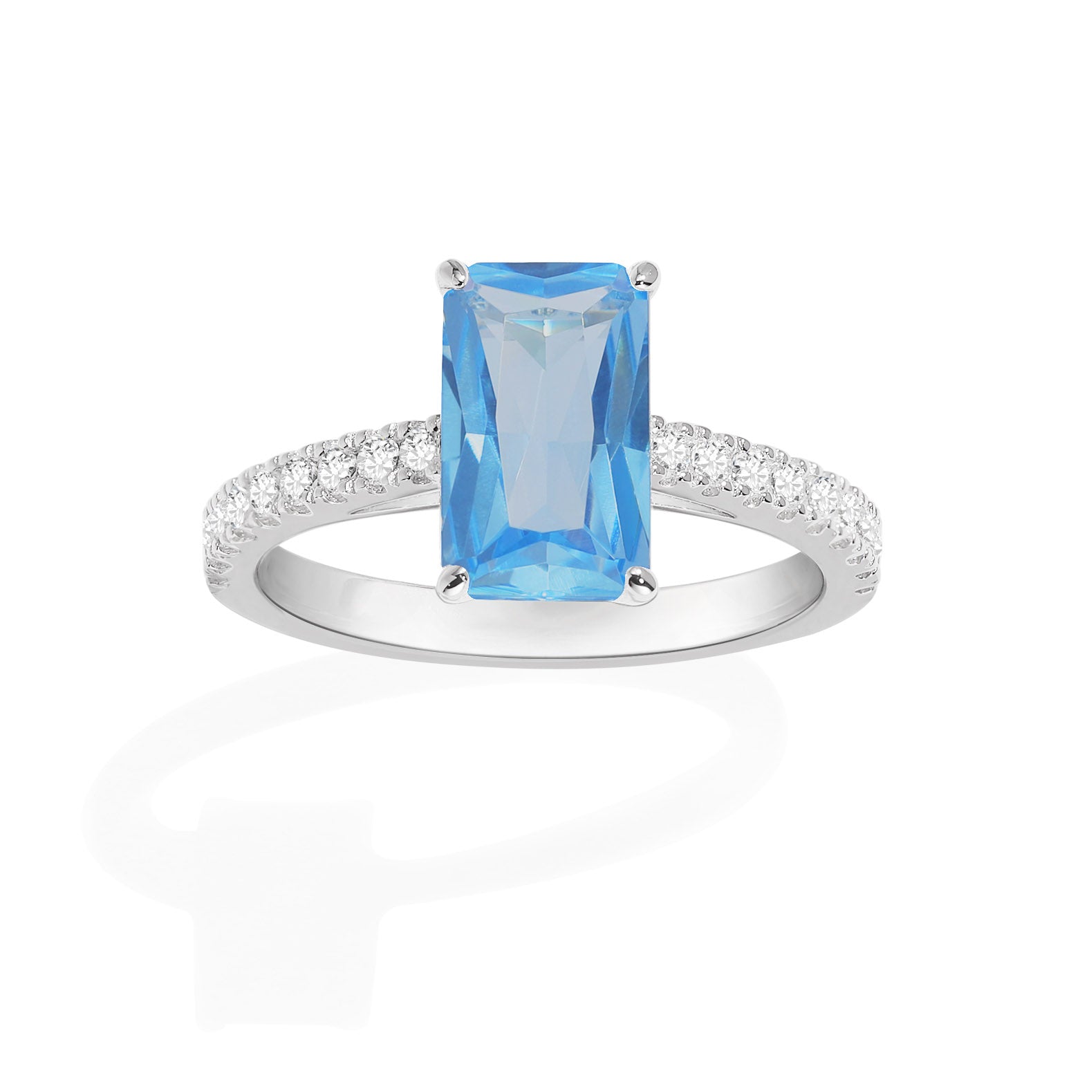 Bague Éclat Pavé Bleu Lagon - APM Monaco