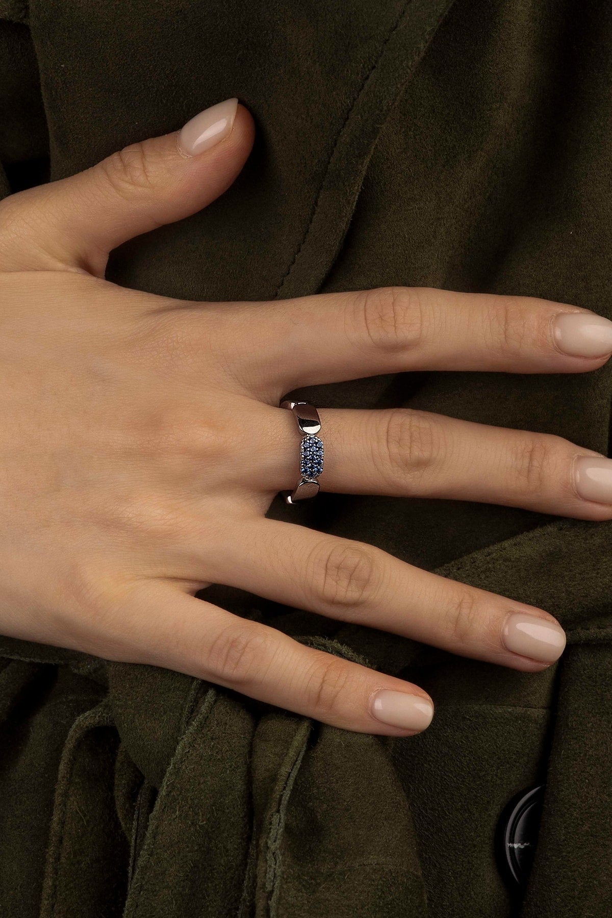 APM Monaco Bague Pavé en Argent