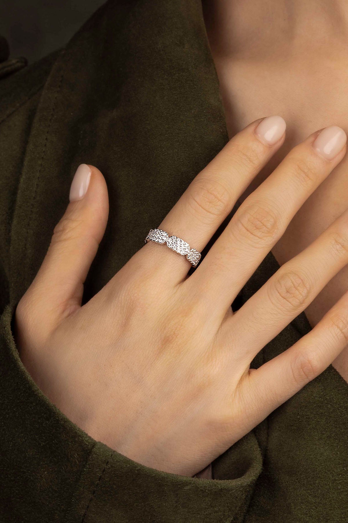 Bague Pavé Argent - APM Monaco