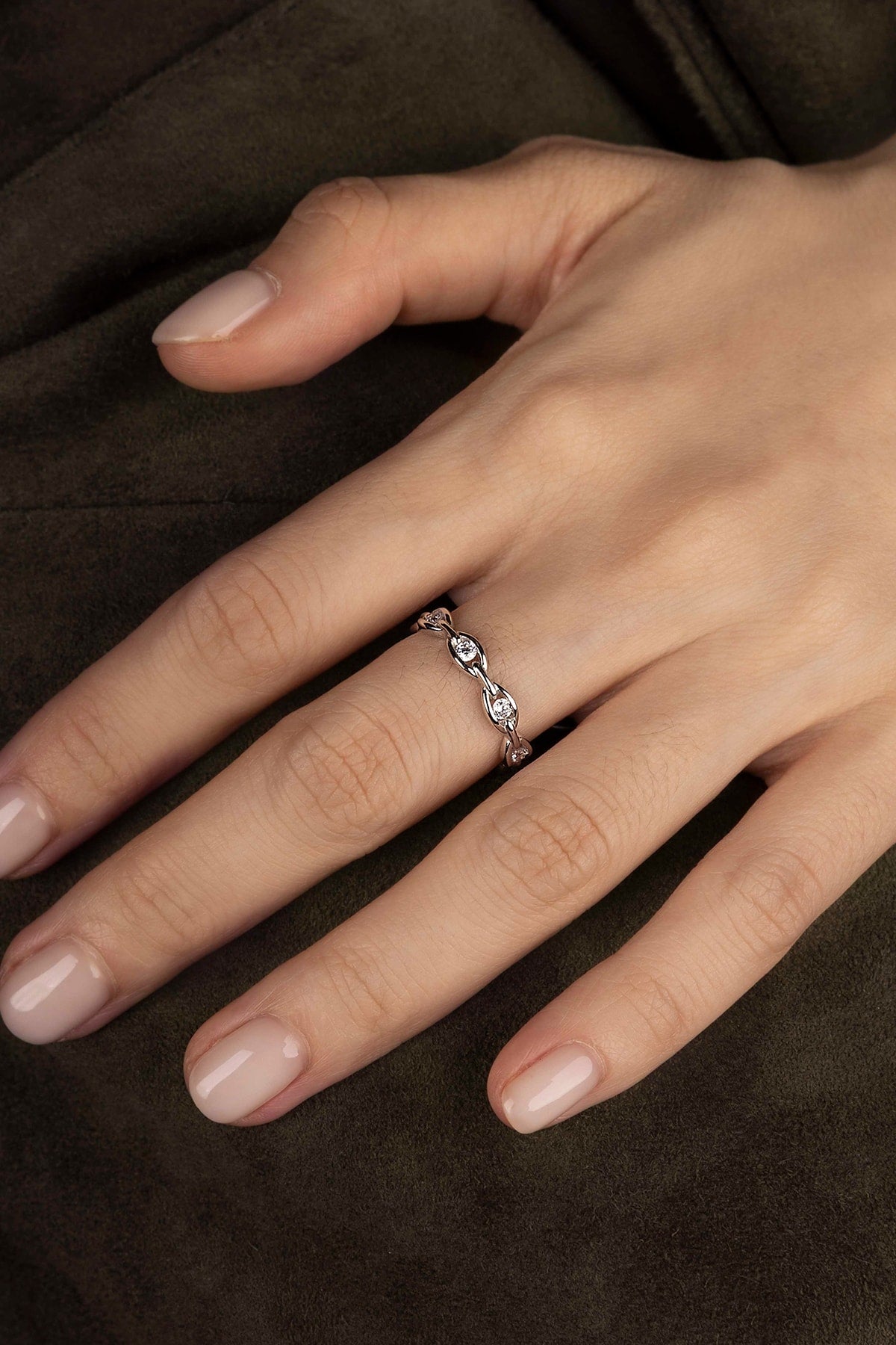 Bague Chaîne Pavé - APM Monaco