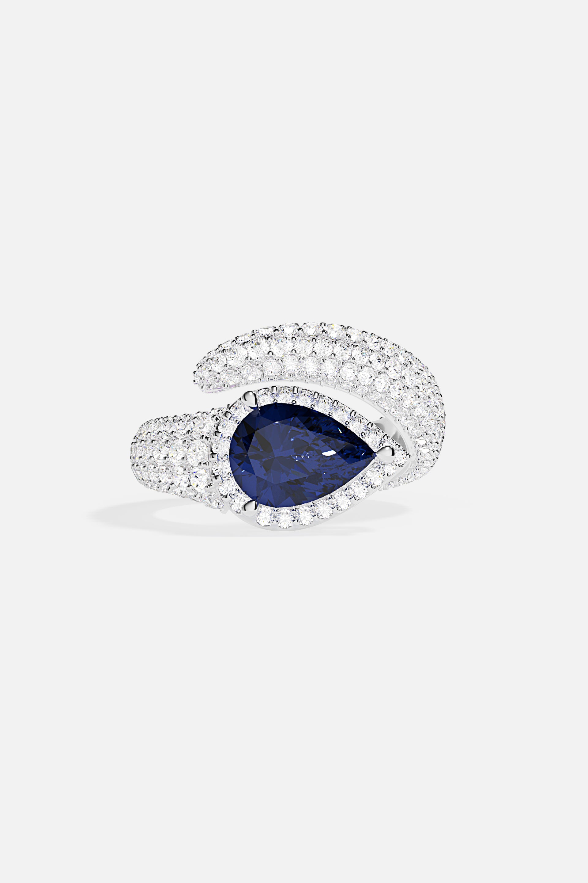 Bague Poire Bleu