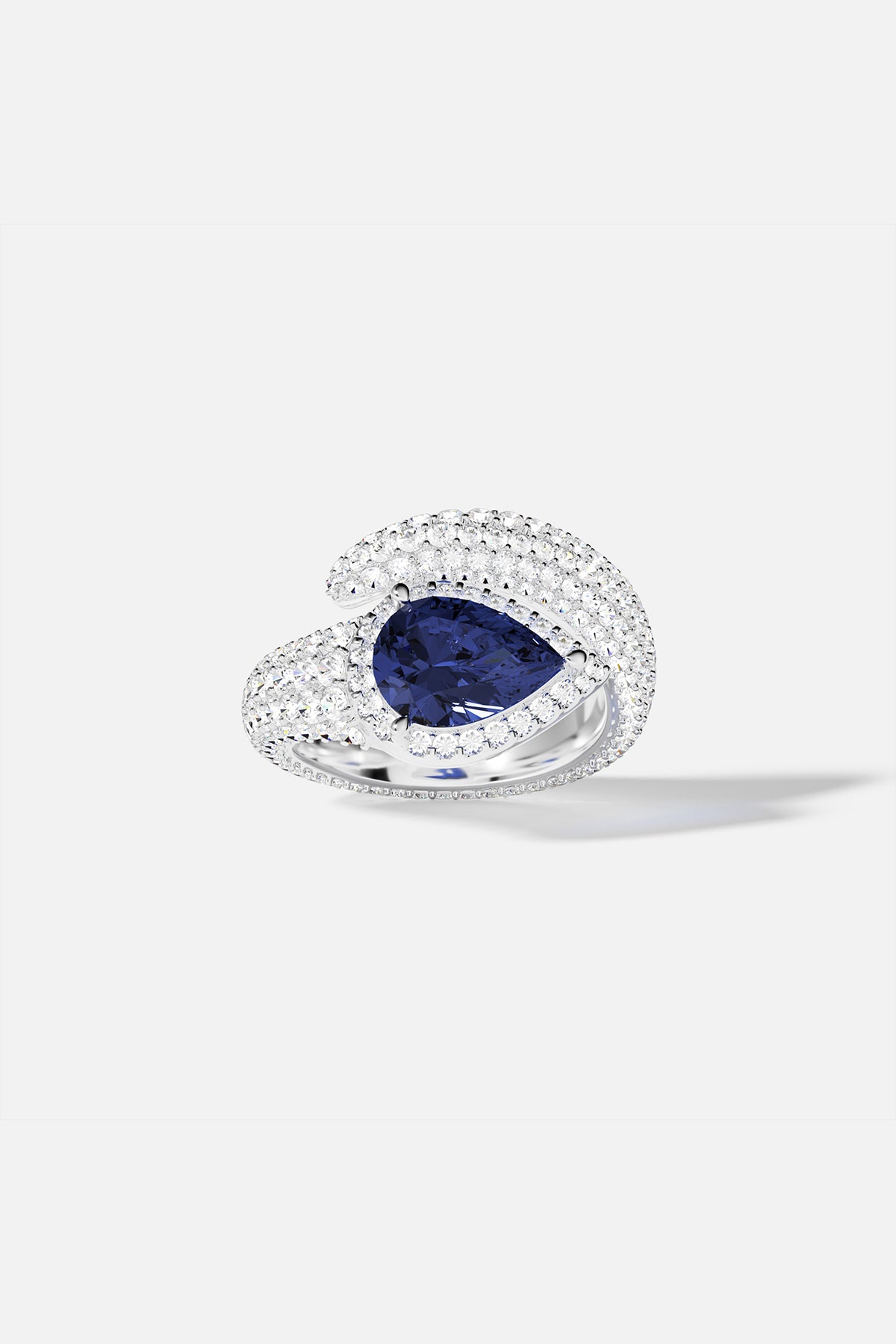 Bague Poire Bleu