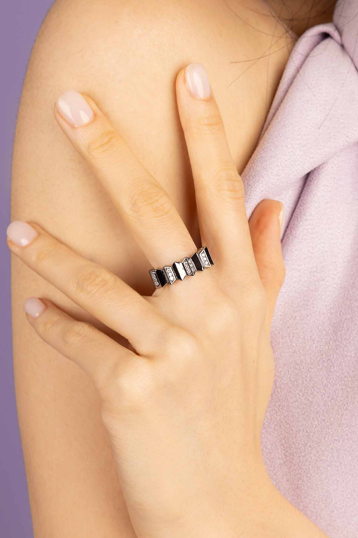 APM Monaco Bague Up and Down en Argent