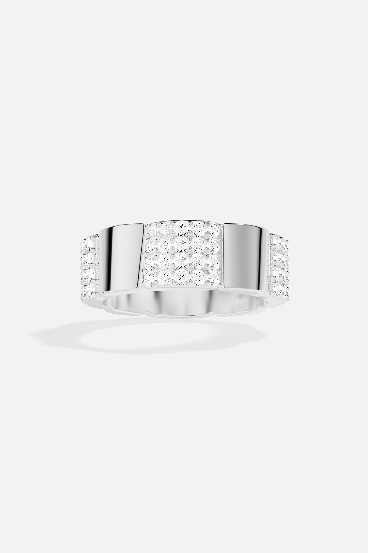 APM Monaco Bague Pavé en Argent