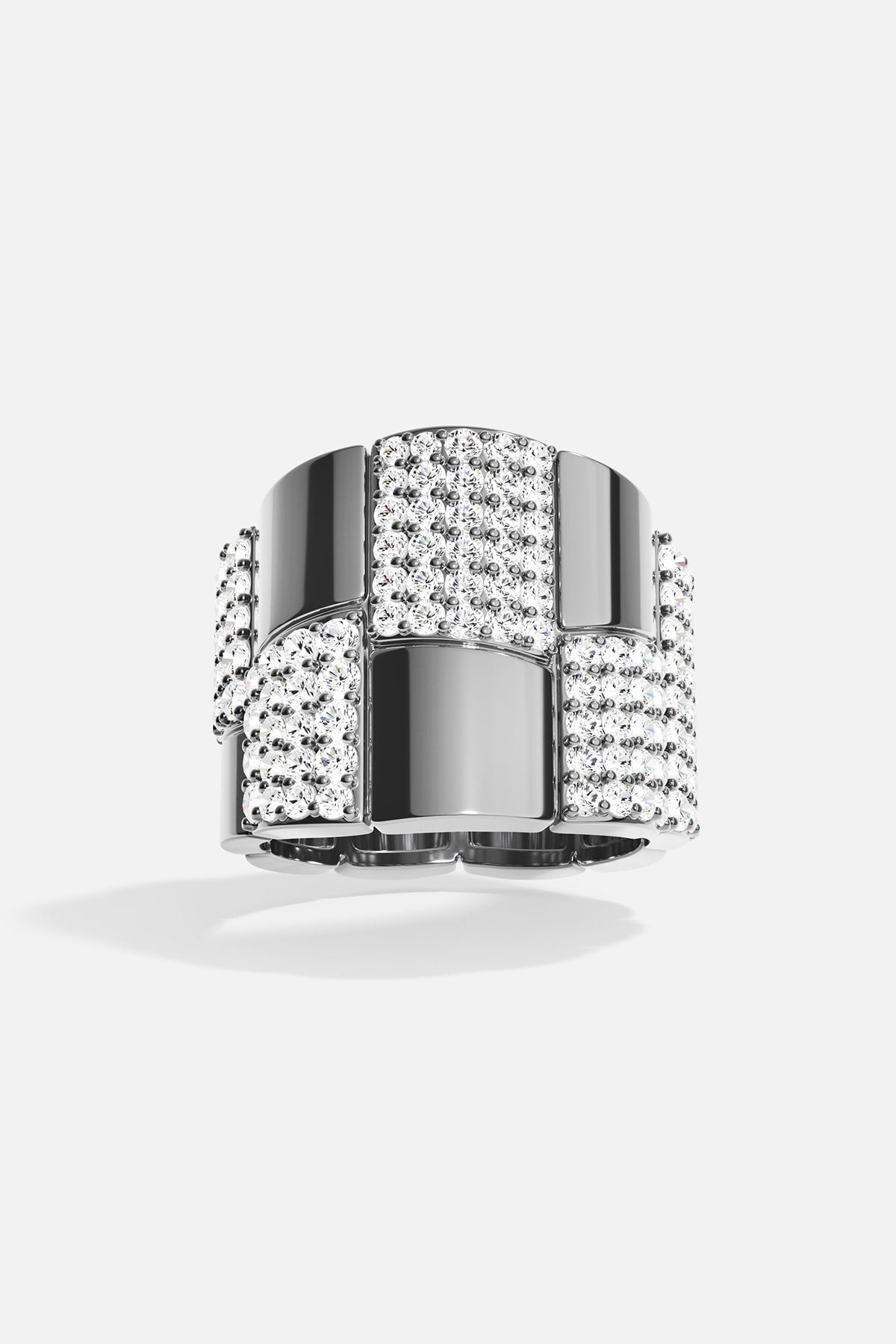 APM Monaco Bague Pavé en Argent