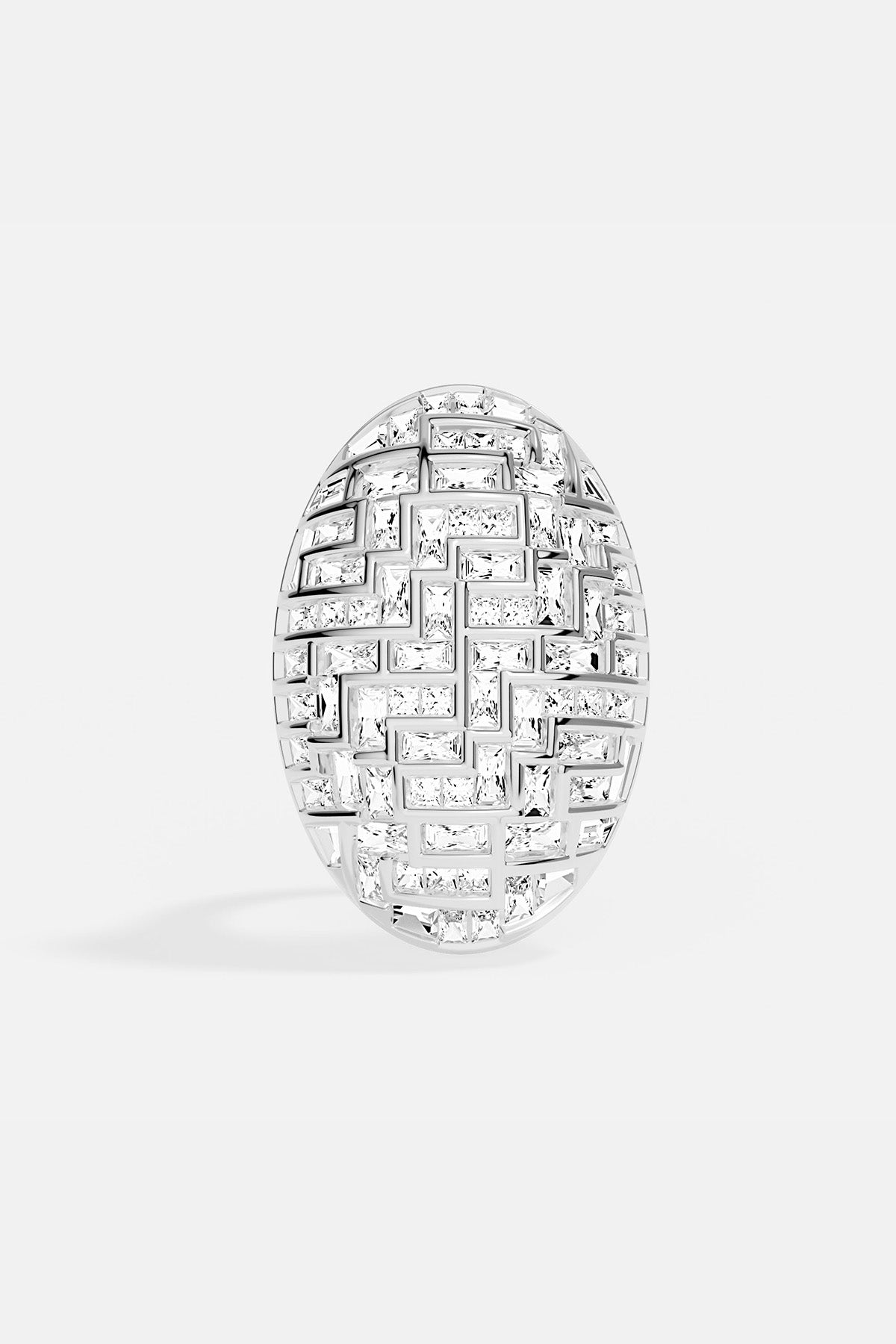 APM MONACO statement labyrinth ring in silver 