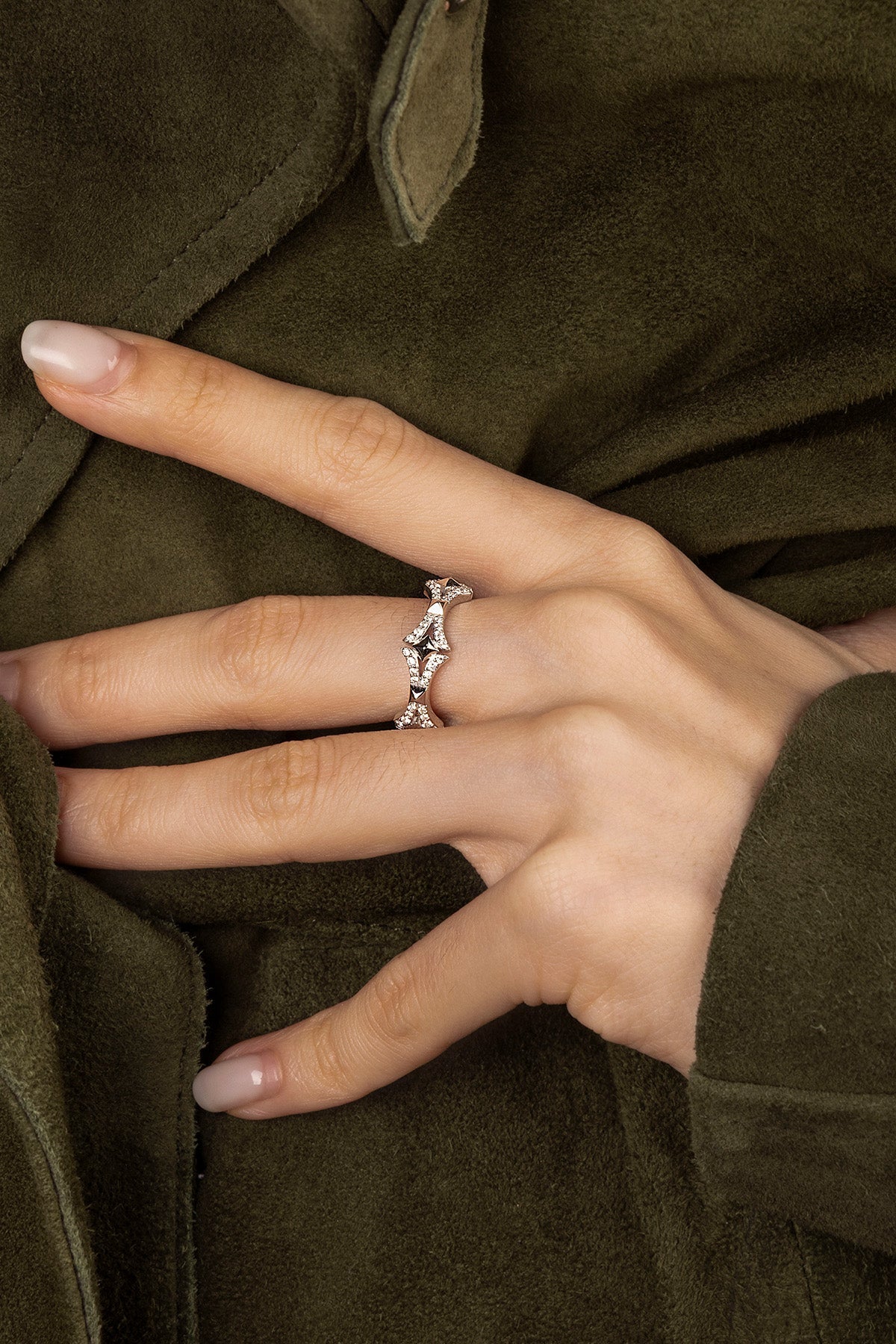 APM Monaco Bague Croix en Argent