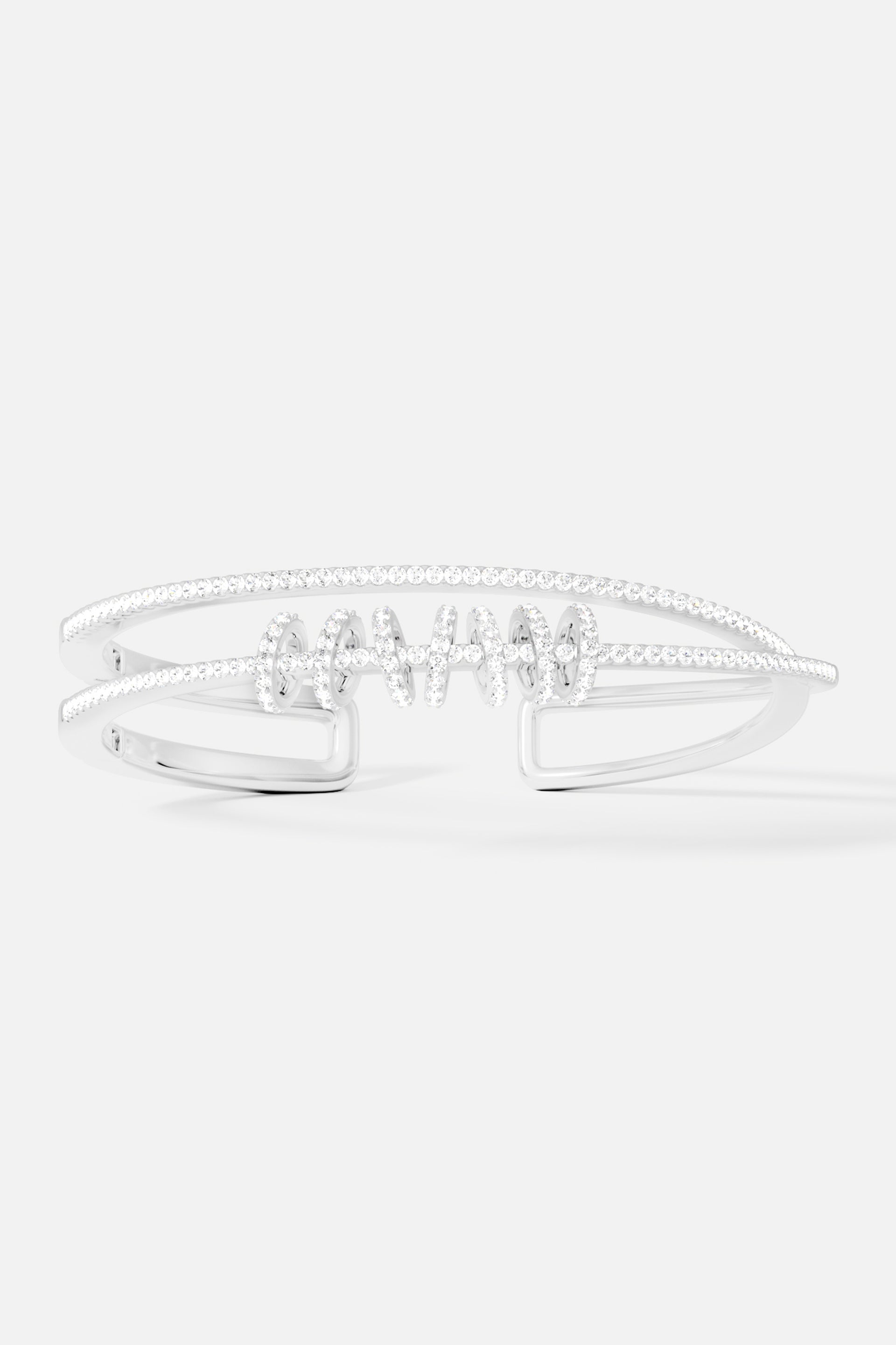 Bracelet Jonc Double avec Anneaux Coulissants