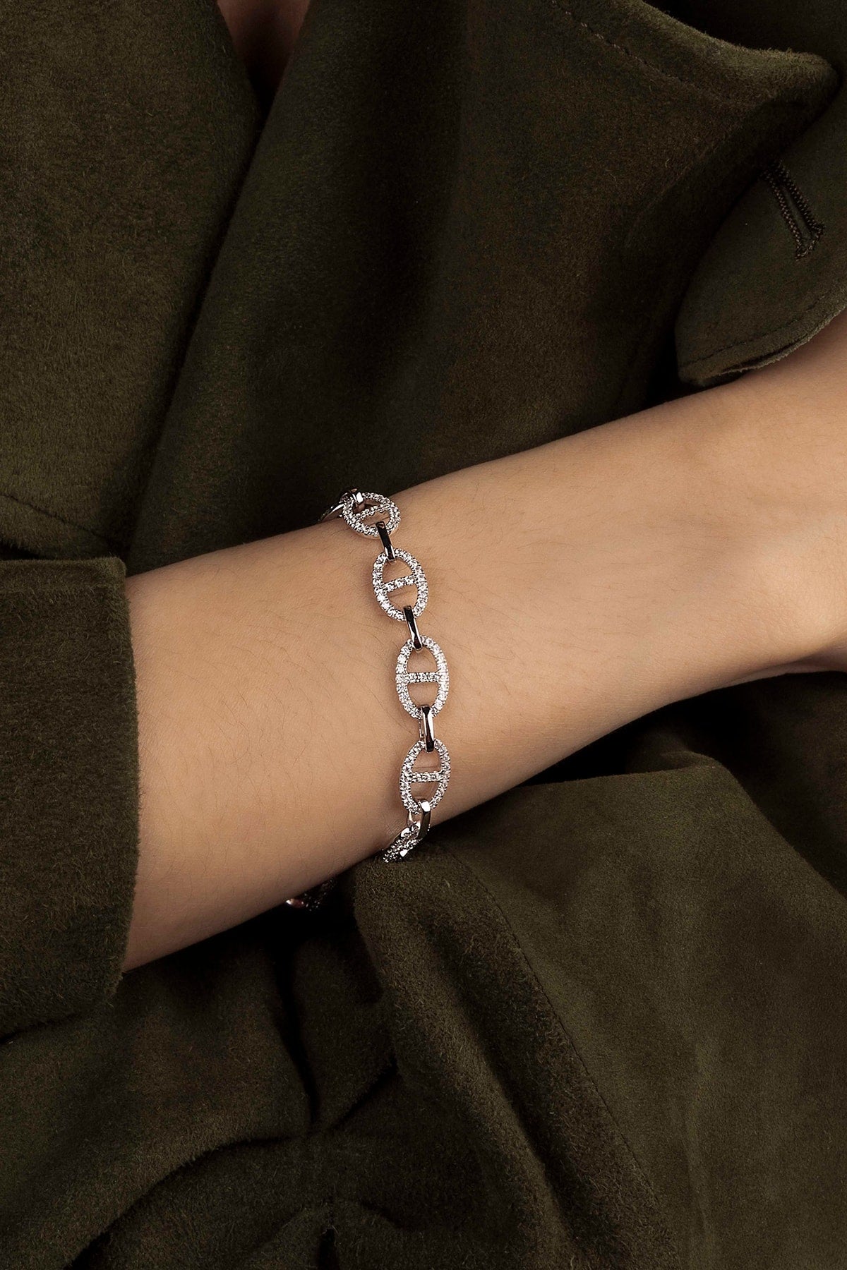 Bracelet Chaîne Maille Marine APM Monaco en argent