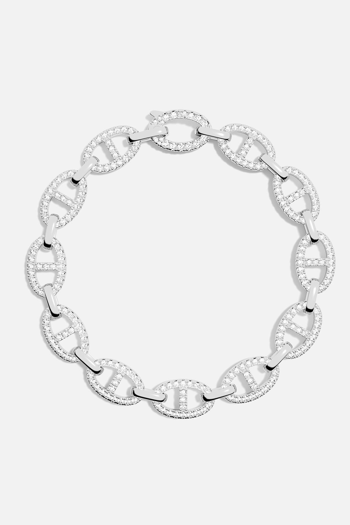 APM Monaco Bracelet Chaîne Maille Marine en Argent