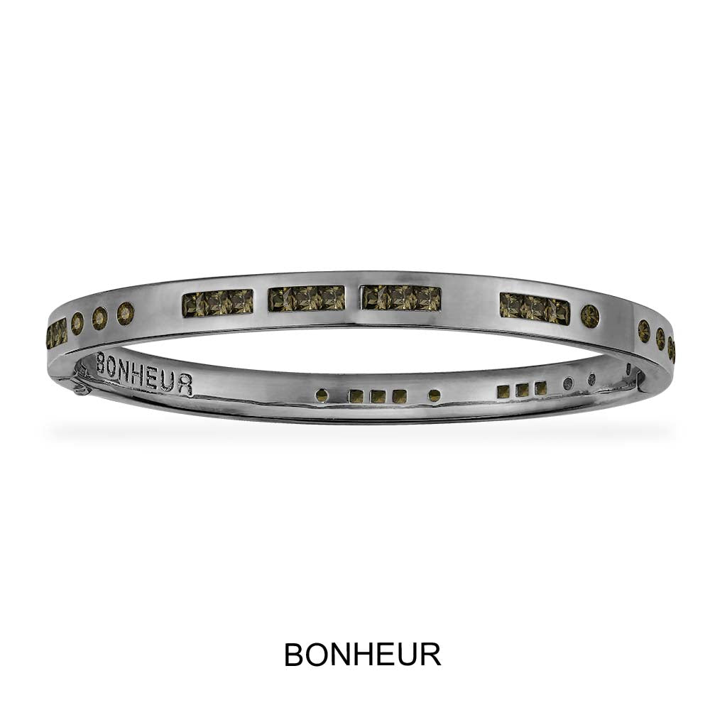 Bracelet Jonc Code Morse Bonheur Kaki - APM Monaco