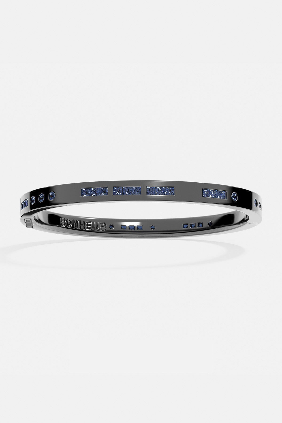 Bracelet Jonc Code Morse Bonheur Bleu