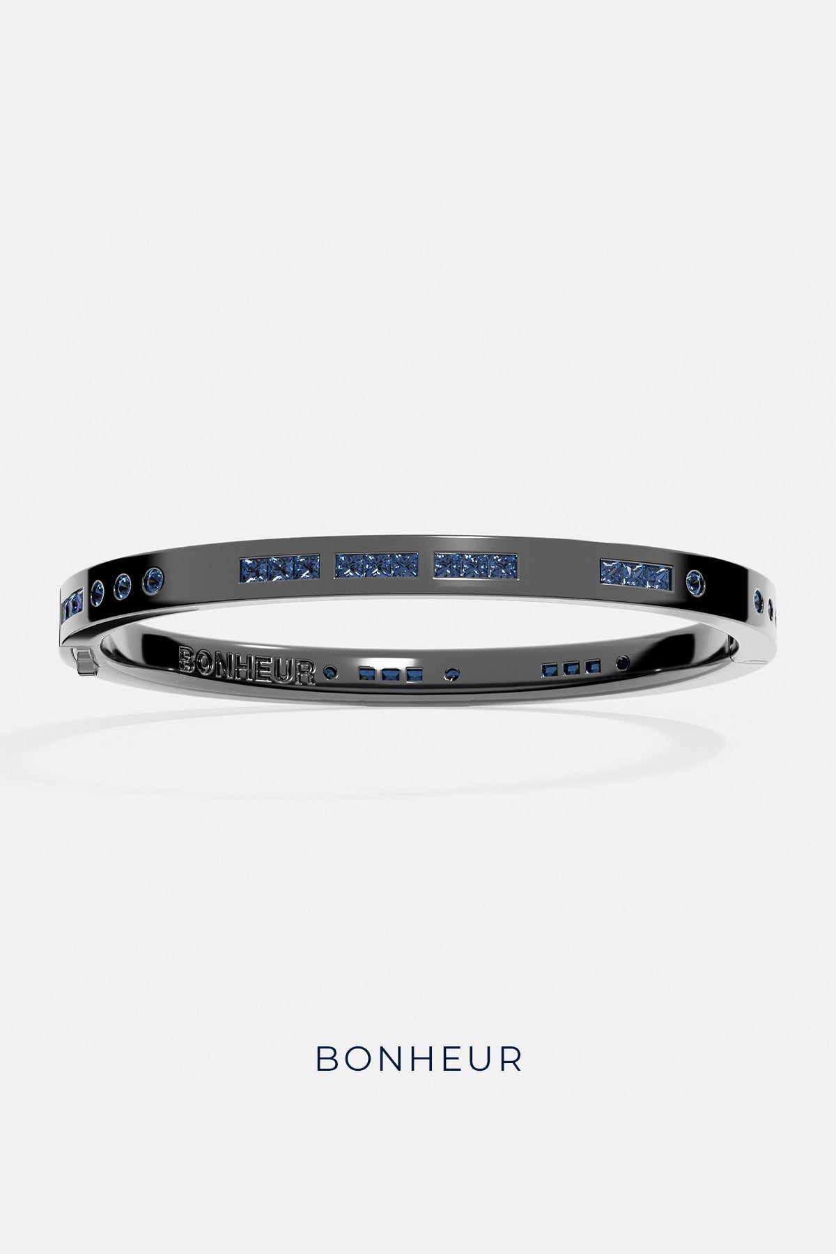 Bracelet Jonc Code Morse Bonheur Bleu - APM Monaco