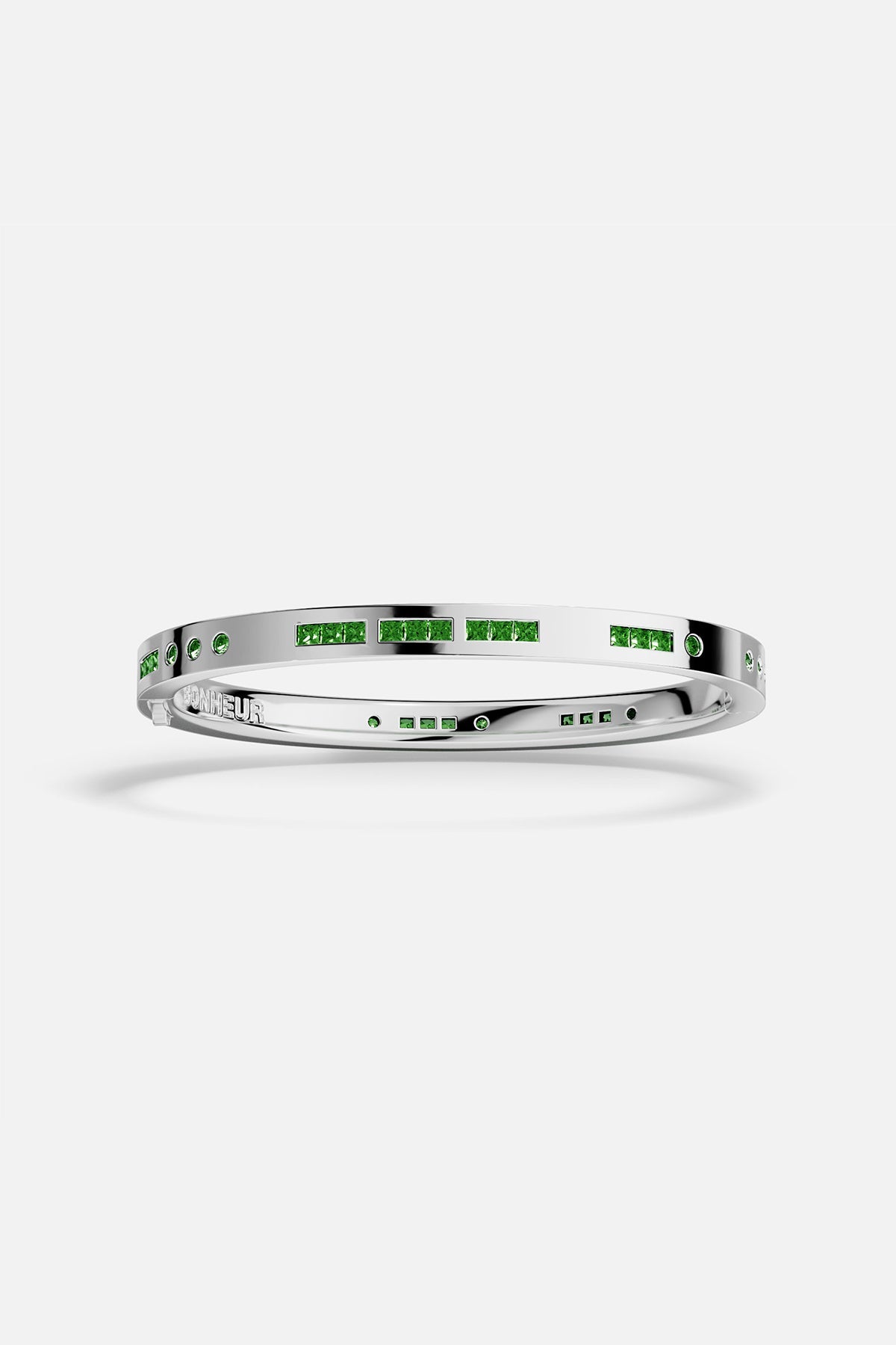APM Monaco Jonc Morse Code Bonheur en Argent