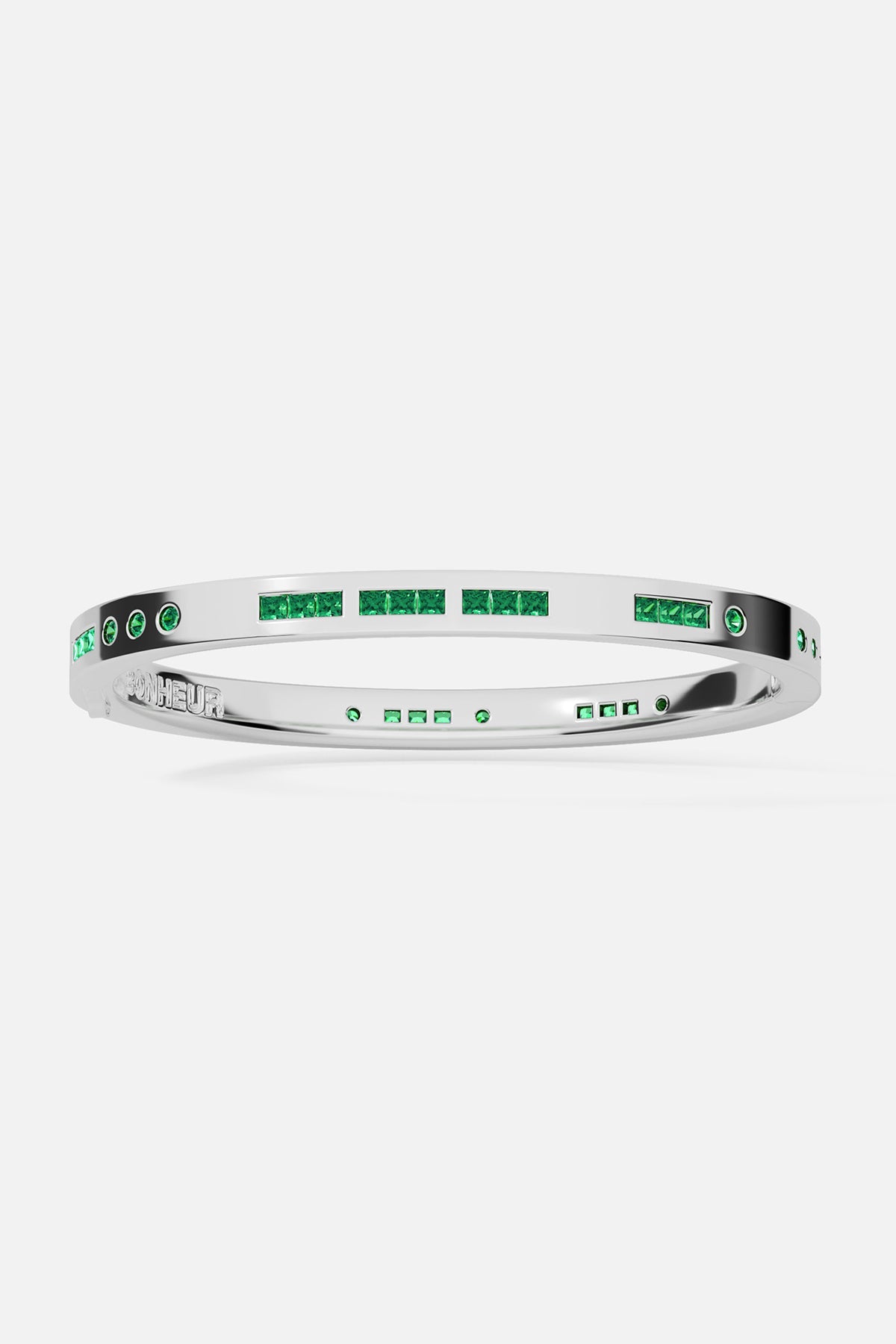APM Monaco Jonc Morse Code Bonheur en Argent