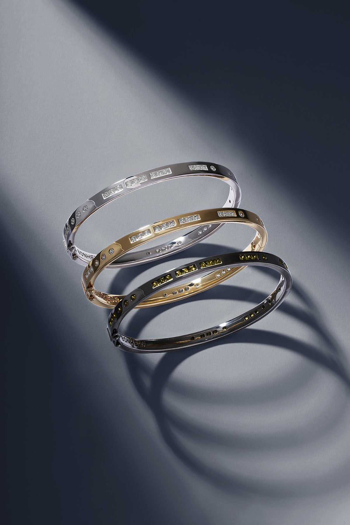 APM Monaco Bonheur Morse Code Bangle in Silver