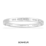 Bracelet Jonc Code Morse BONHEUR