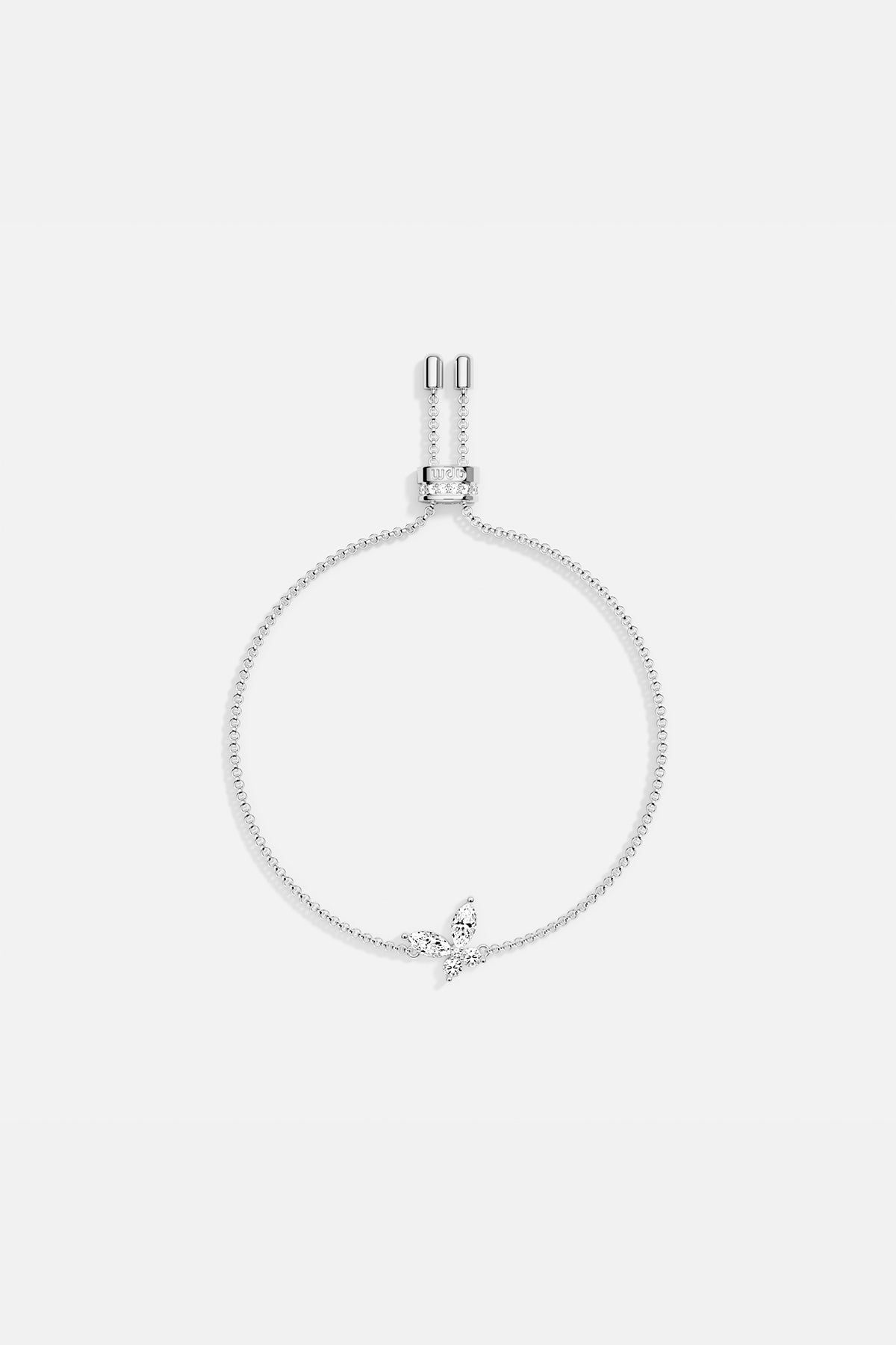 Bracelets APM Monaco; adjustable butterfly bracelet in silver-tone