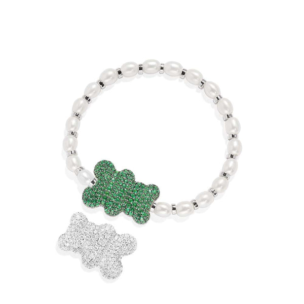 Bracelet Yummy Bear Mint avec Perles