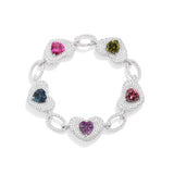 Bracelet Ajustable Cœur Multicolore