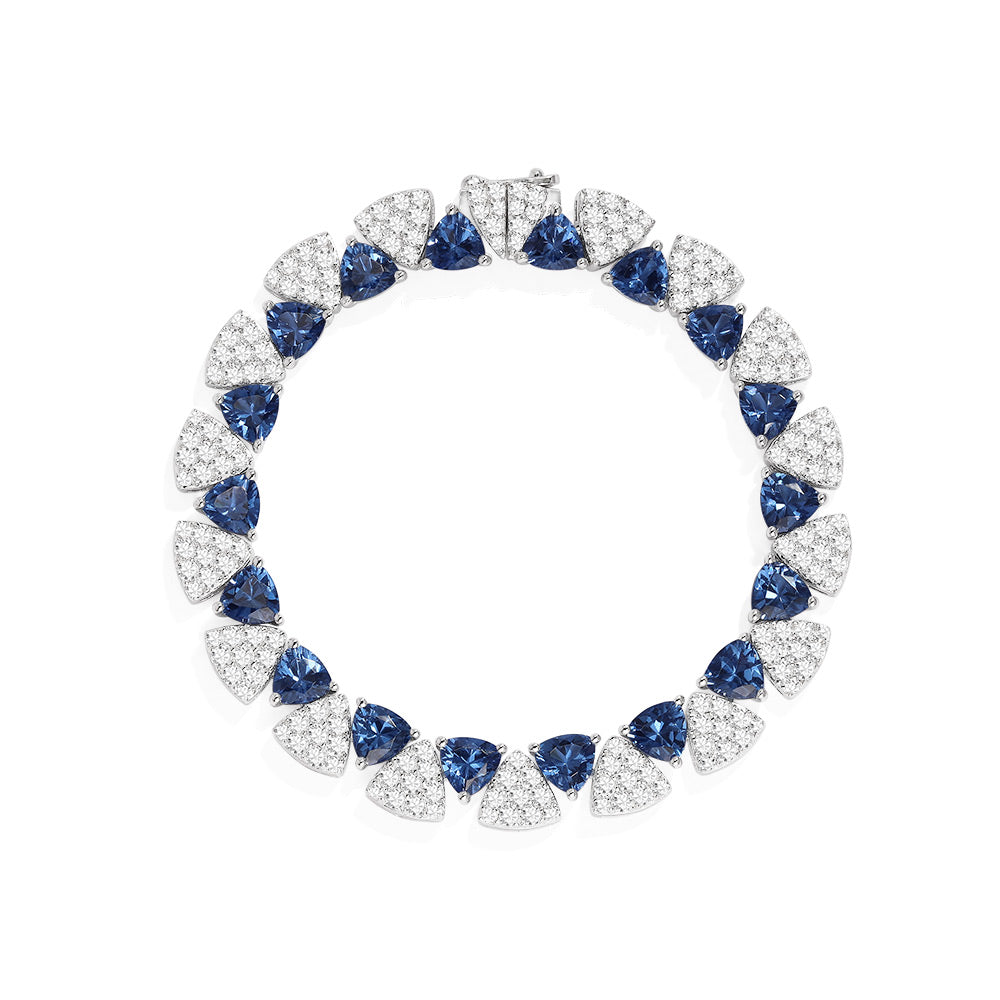 Bracelet Triangle Blanc et Bleu - APM Monaco