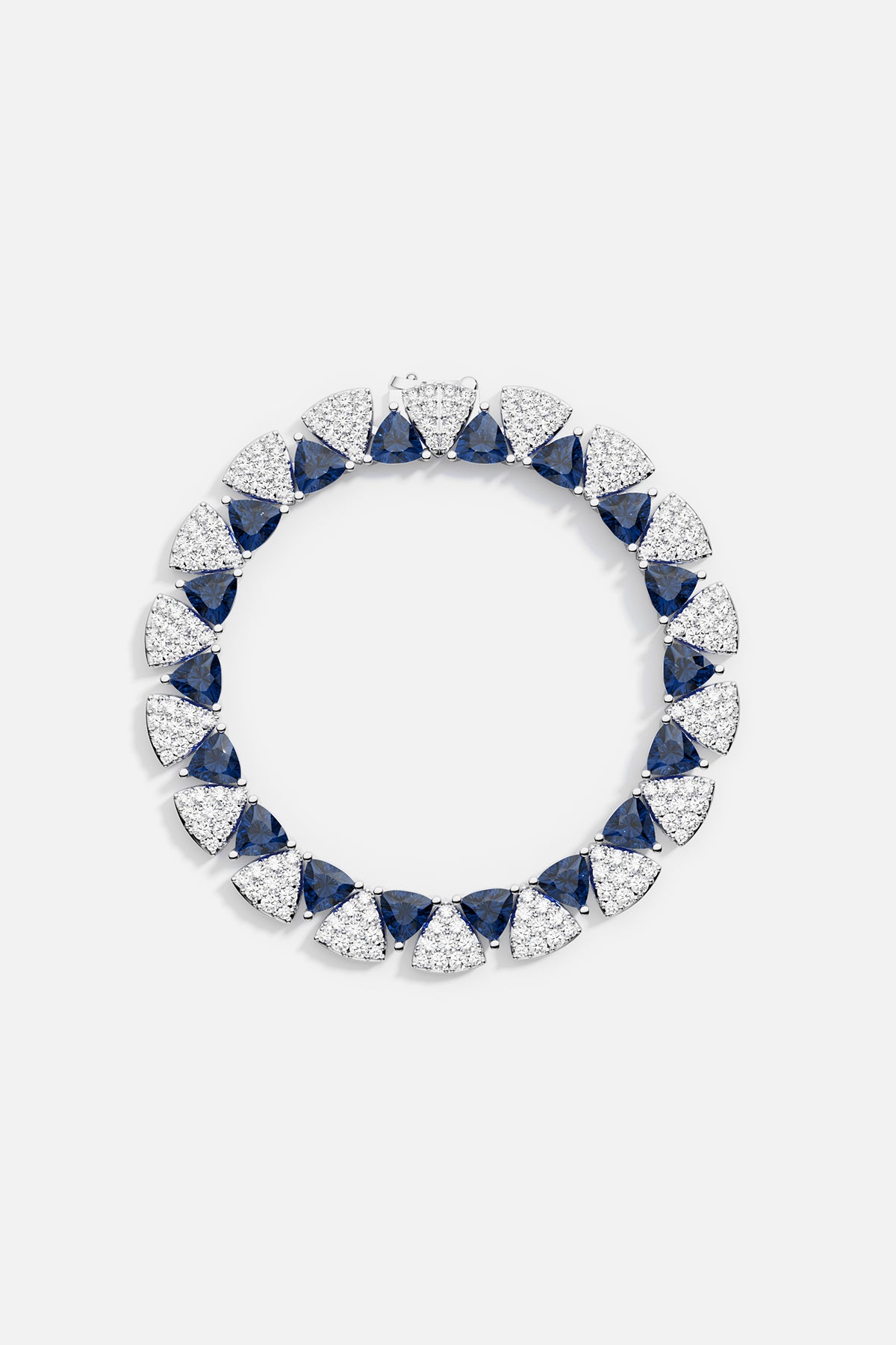 APM Monaco Bracelet Triangle Blanc et Bleu en Argent