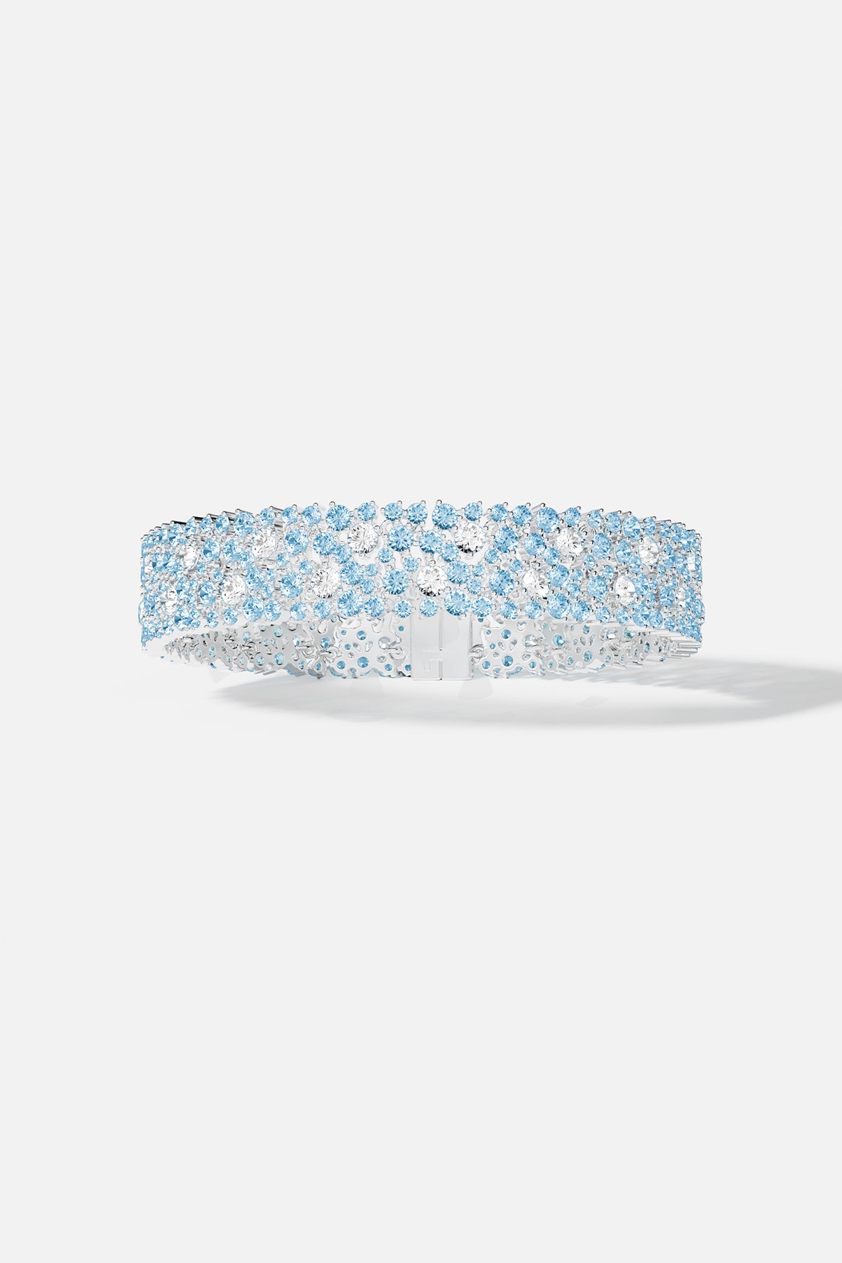 Bracelet Pavé Blanc et Bleu Lagon