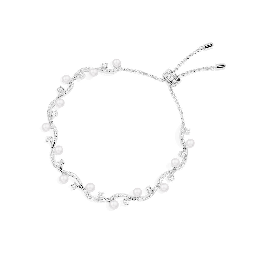 Bracelet Ajustable Fleurs avec perles - APM Monaco