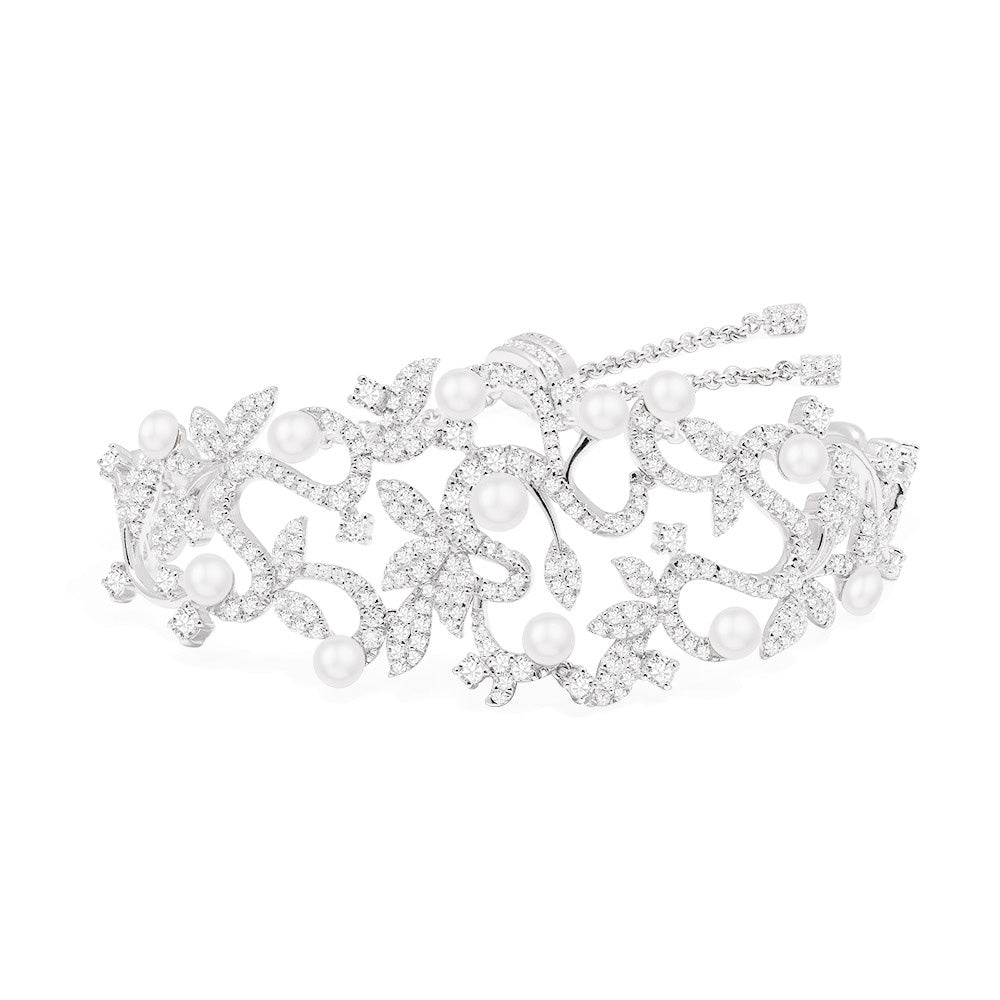 Bracelet Ajustable Fleurs avec perles - APM Monaco