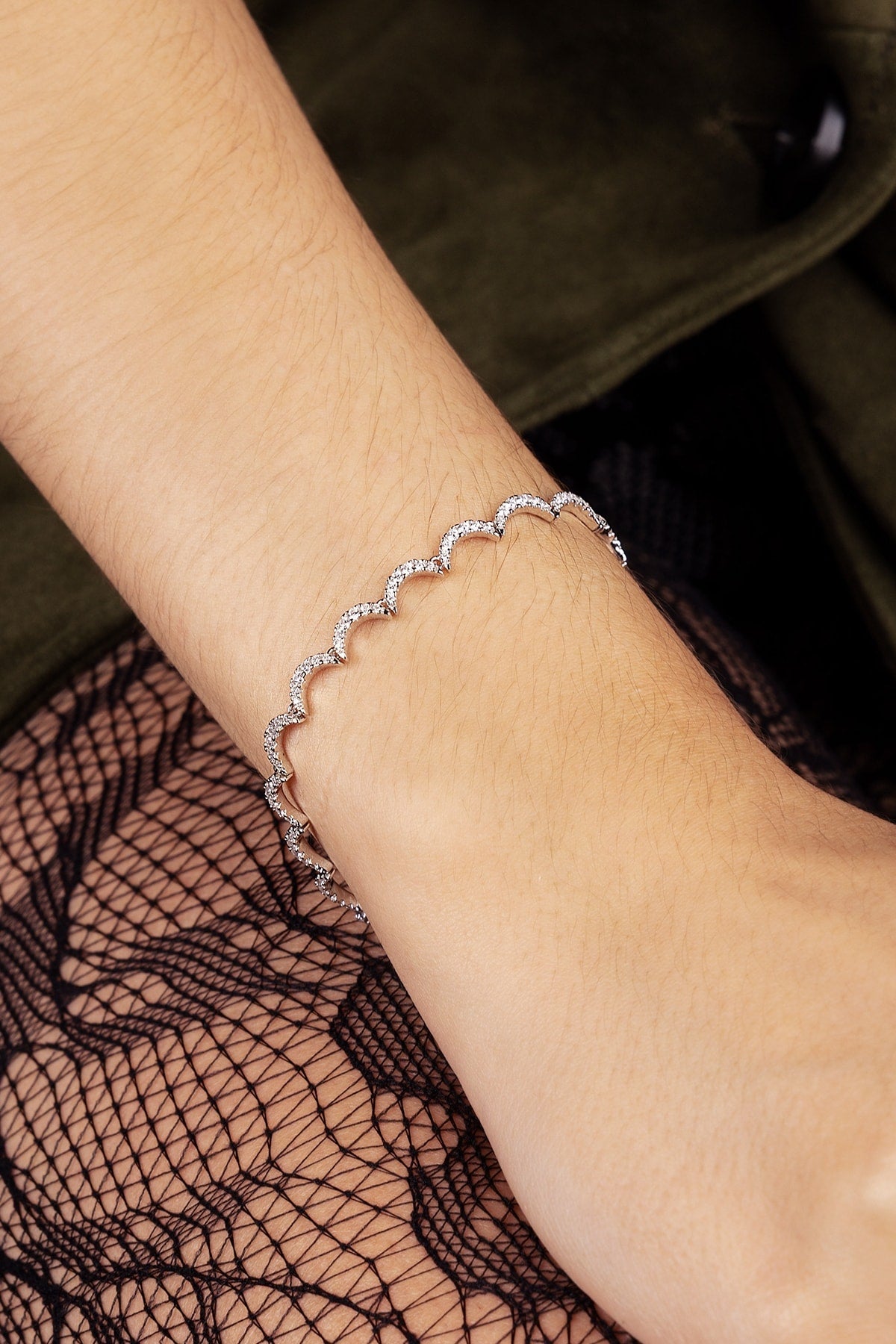 APM Monaco Bracelet Wavy Argent en Argent