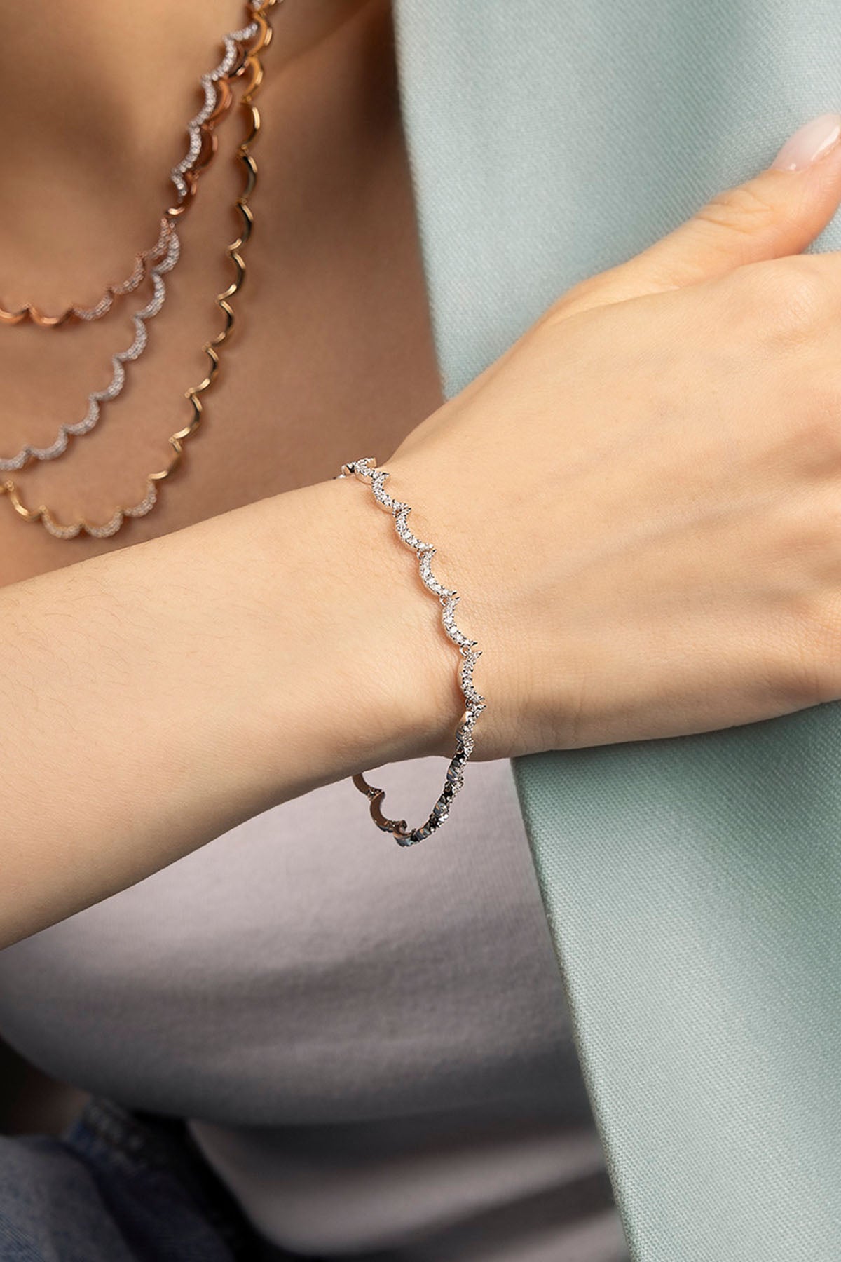 Bracelet Wavy Argent - APM Monaco