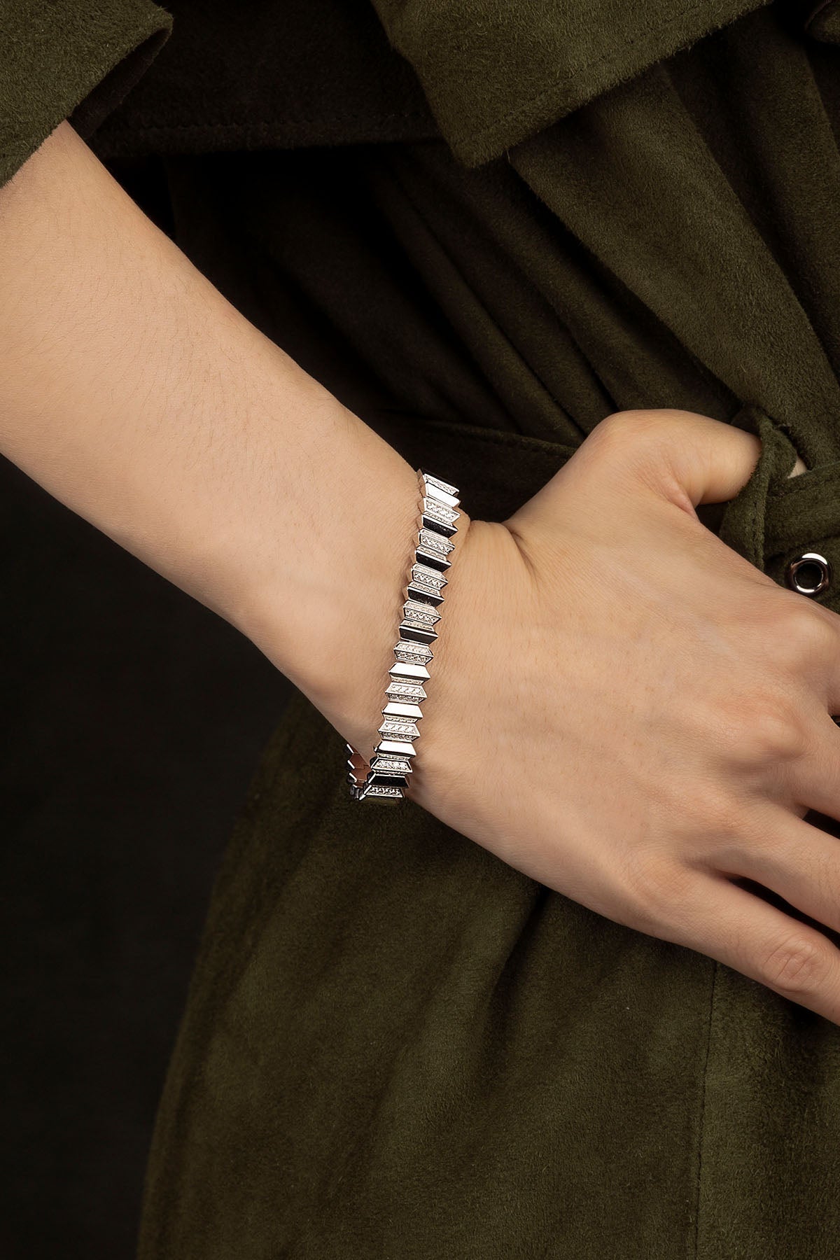 APM Monaco Bracelet Up and Down en Argent