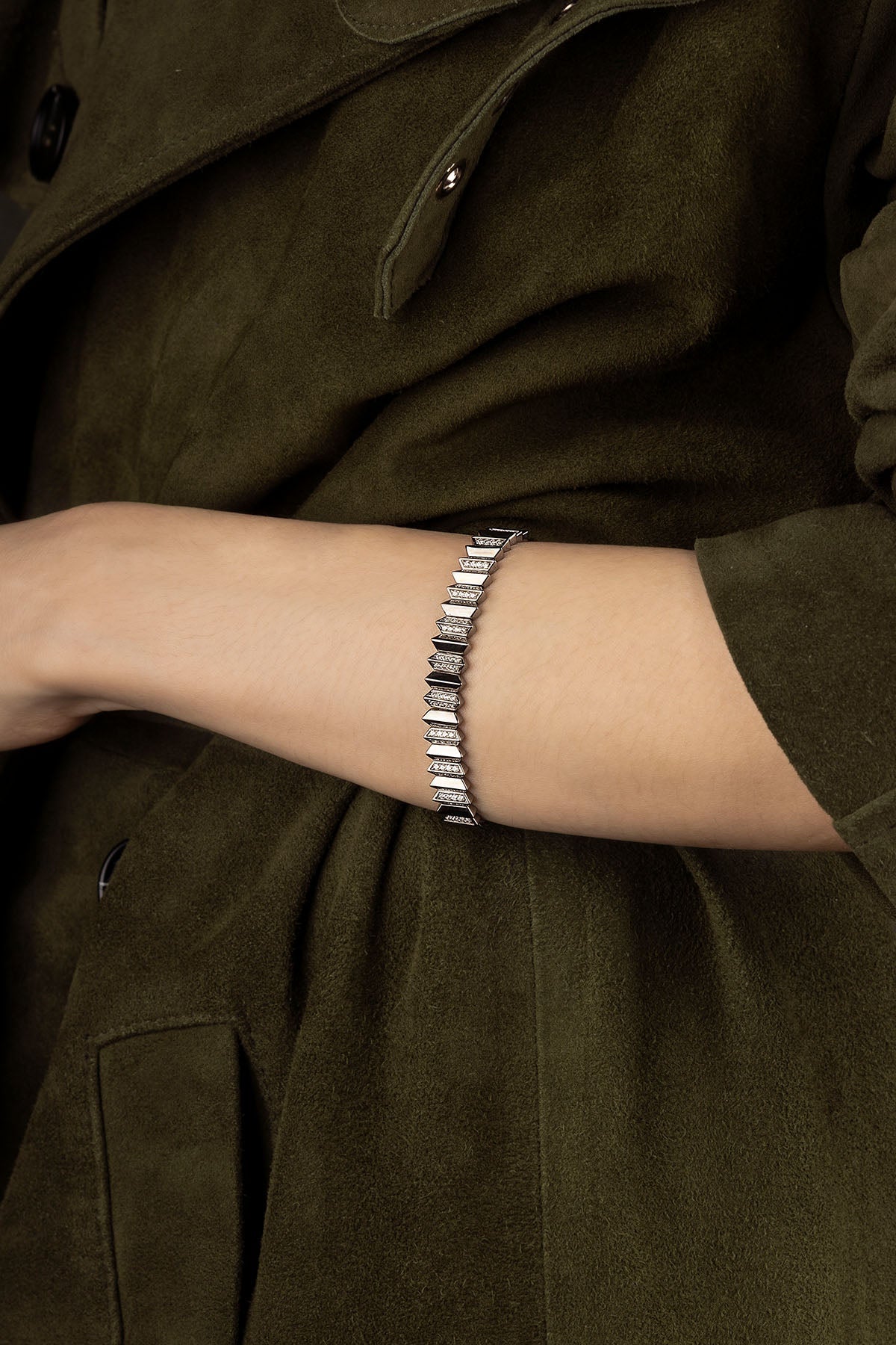 APM Monaco Bracelet Up and Down en Argent