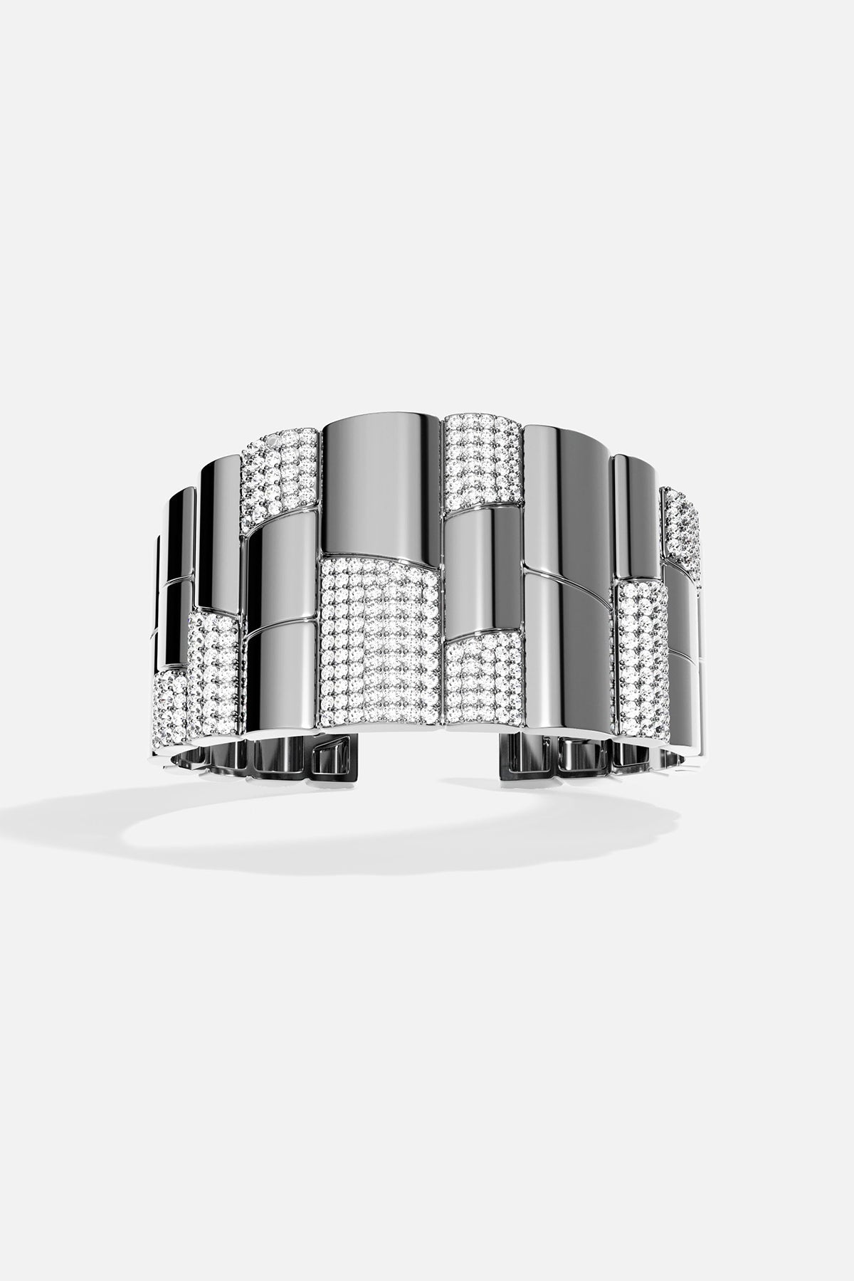 APM Monaco Jonc Pavé XL en Argent