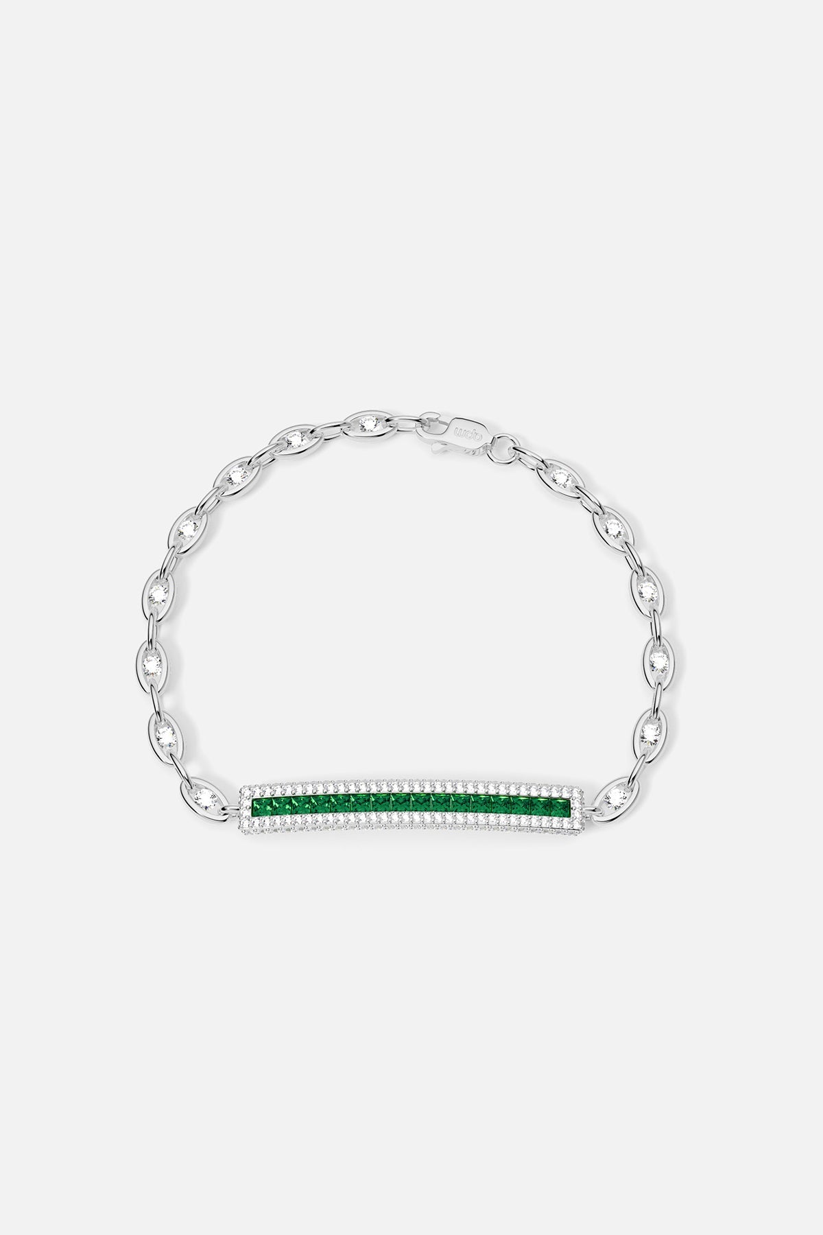 APM Monaco Bracelet Chaîne Pavé en Argent