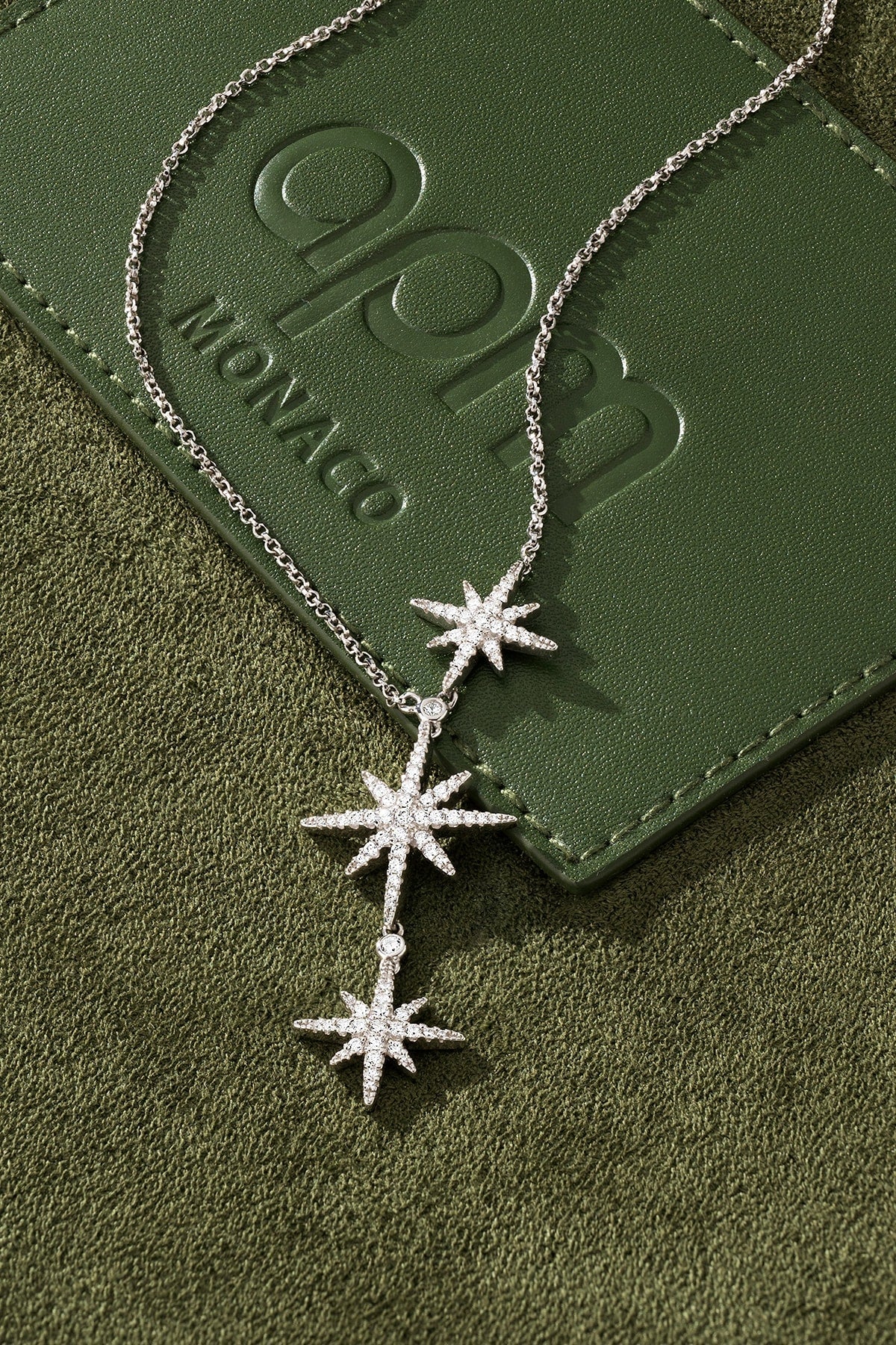 APM Monaco Collier Ajustable Triple Météorites en Argent